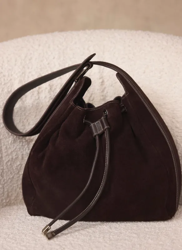 Mabel Brown Suede Bucket Bag sold by Mint Velvet