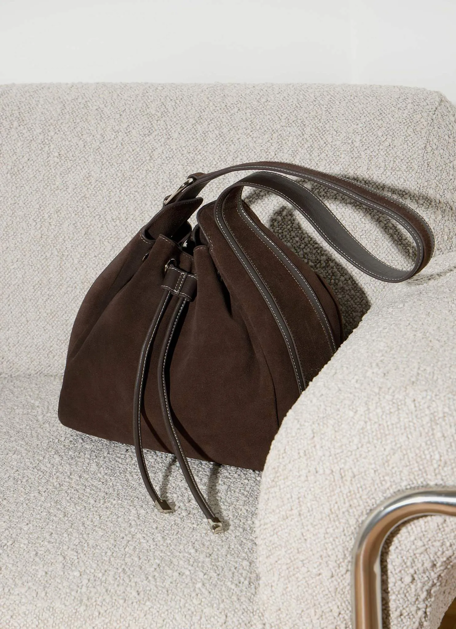 Mabel Brown Suede Bucket Bag sold by Mint Velvet product image thumbnail 5
