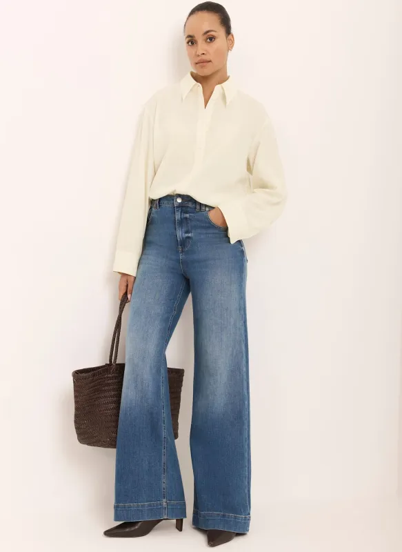 Indigo Ultimate Wide Leg Jeans sold by Mint Velvet