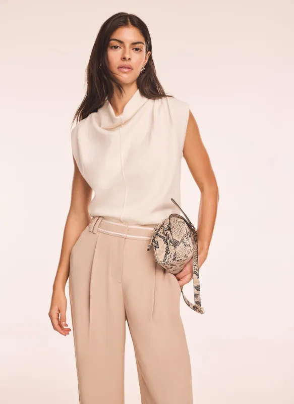 Cream Wool Blend Sleeveless Knit Top sold by Mint Velvet