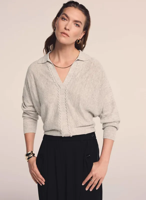 Neutral Linen Blend Knit Jumper made by Mint Velvet