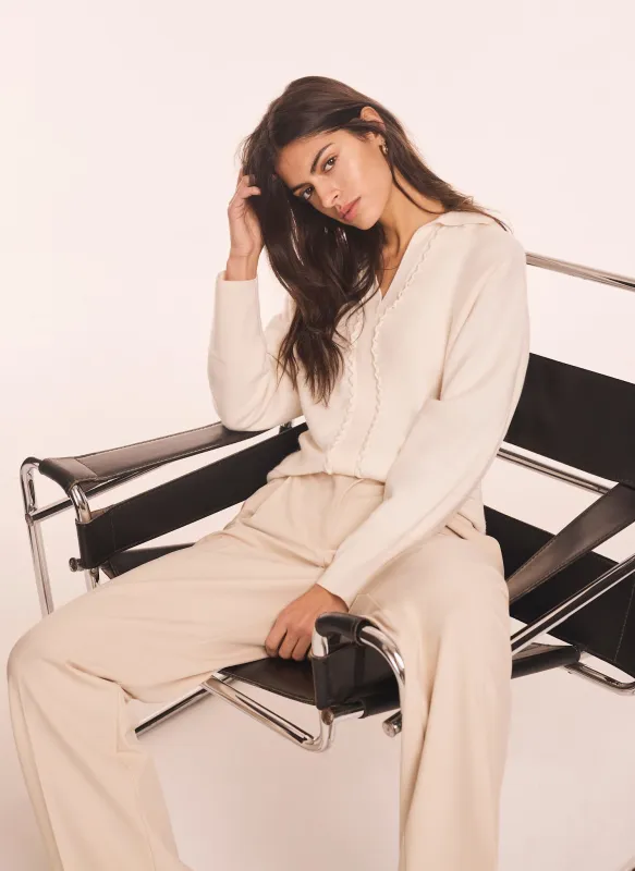 Cream Wool Blend Knit Jumper sold by Mint Velvet