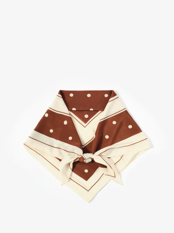 Brown Polka Dot Print Scarf sold by Mint Velvet