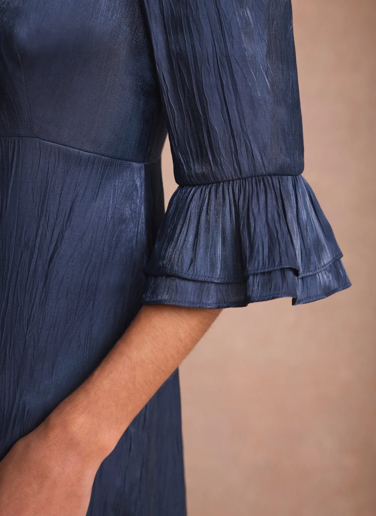 Navy Metallic Midi Dress sold by Mint Velvet product image thumbnail 4