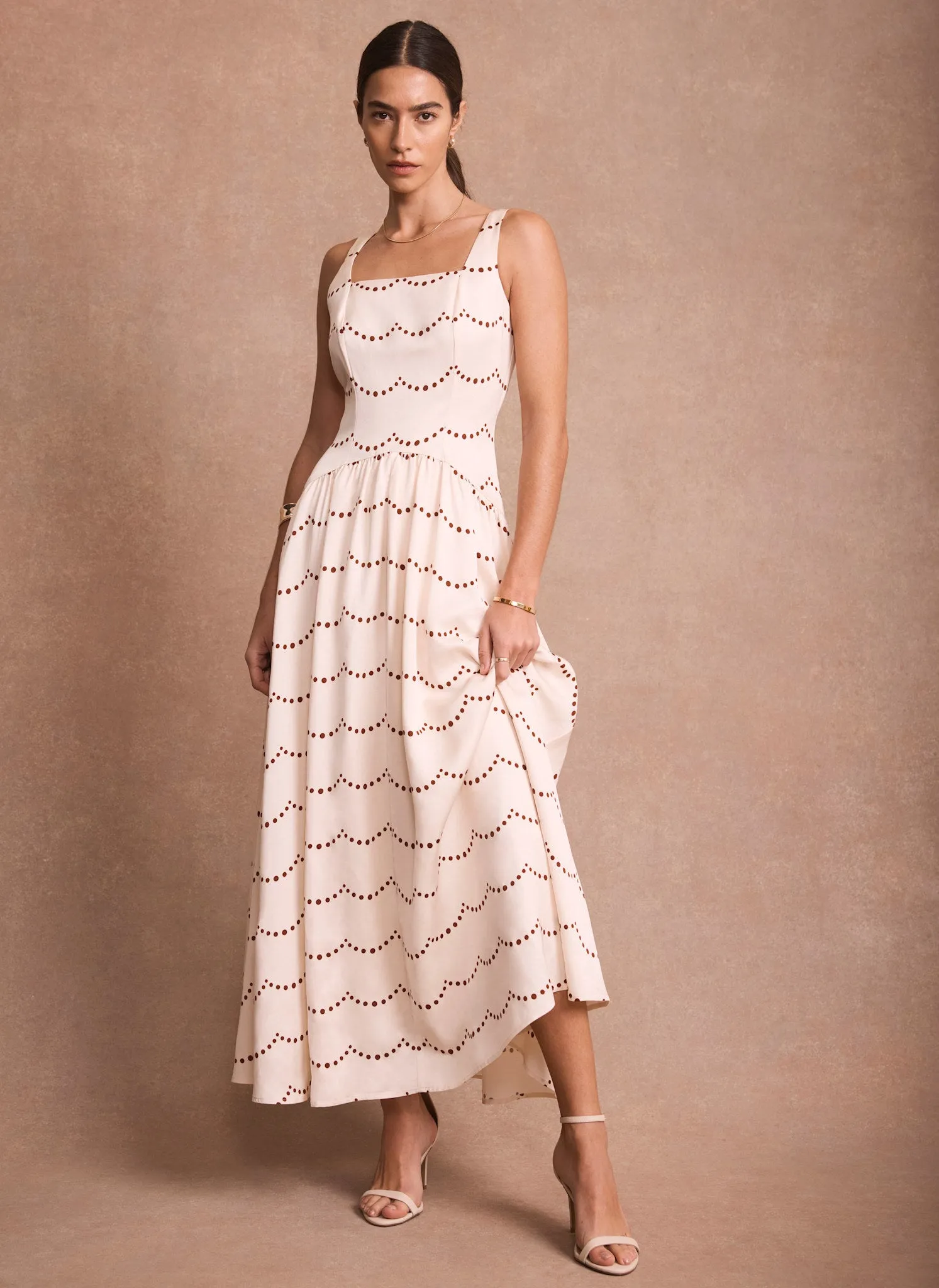 Cream Spot Print Maxi Dress sold by Mint Velvet product image thumbnail 5