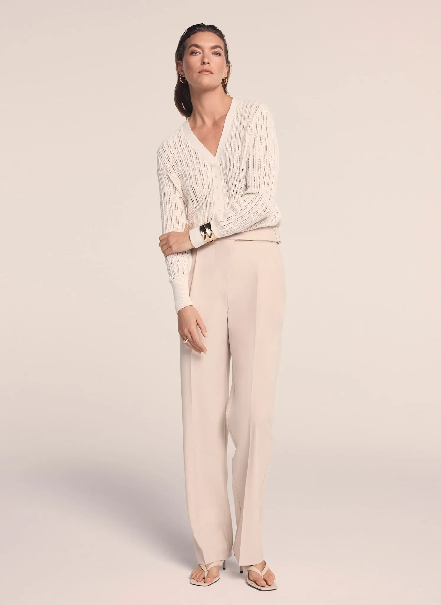 Cream Open Knit Top sold by Mint Velvet product image thumbnail 5