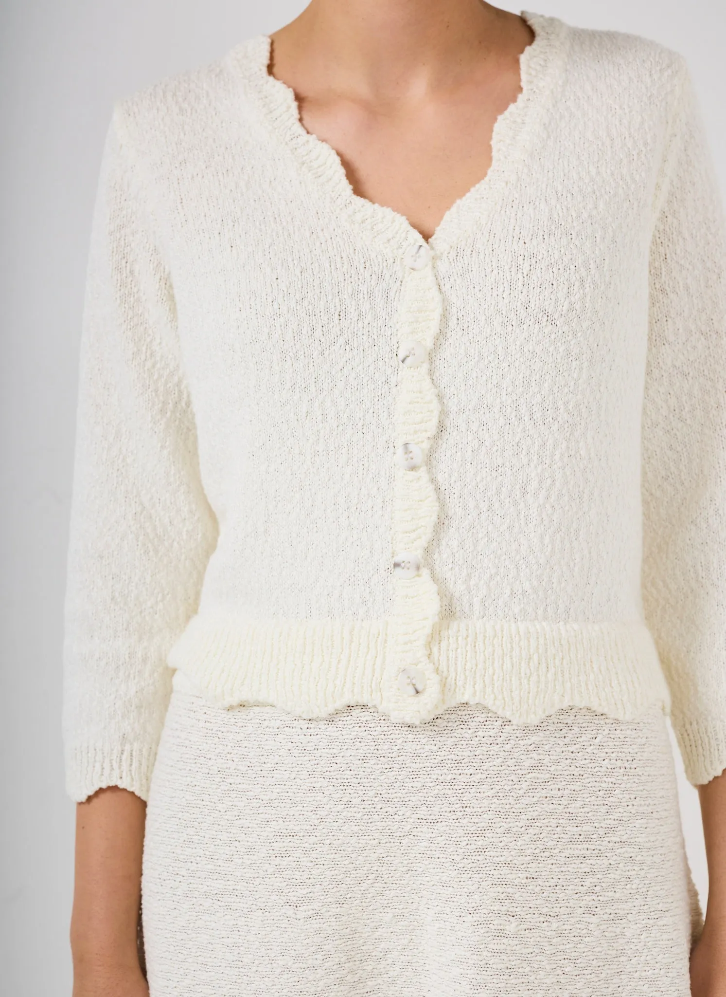 Cream Boucle Knit Midi Dress sold by Mint Velvet product image thumbnail 5