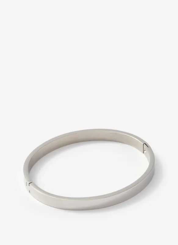 Silver Stainless Steel Slim Bangle sold by Mint Velvet