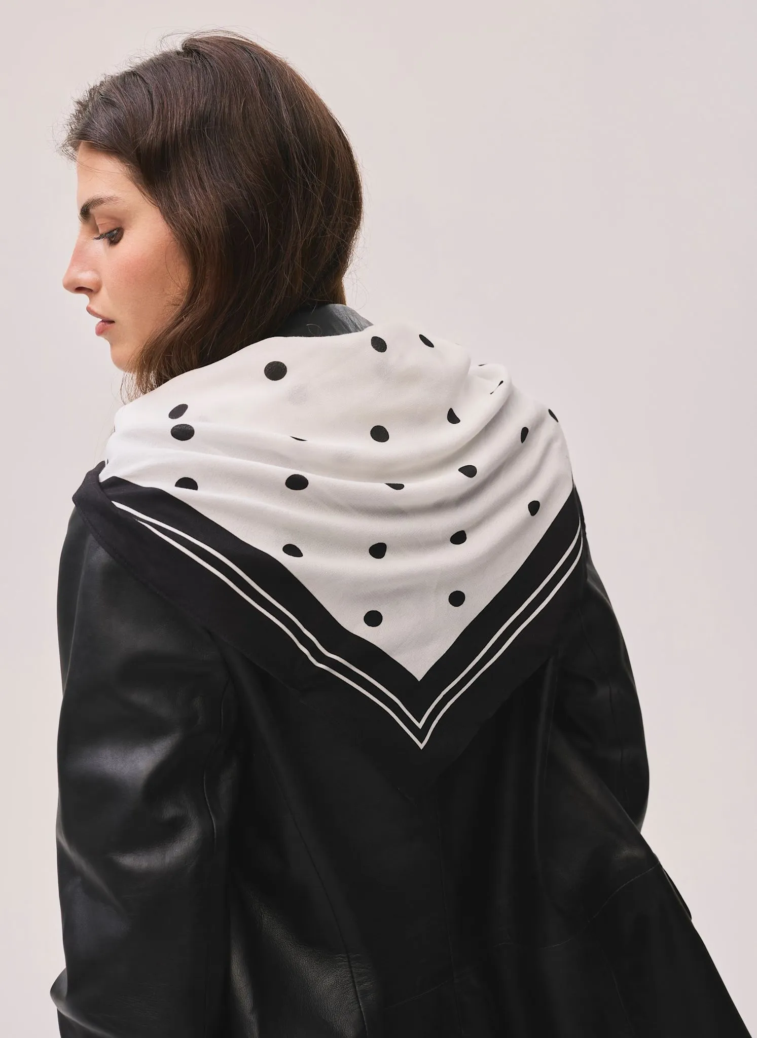 Cream Polka Dot Print Scarf sold by Mint Velvet product image thumbnail 4