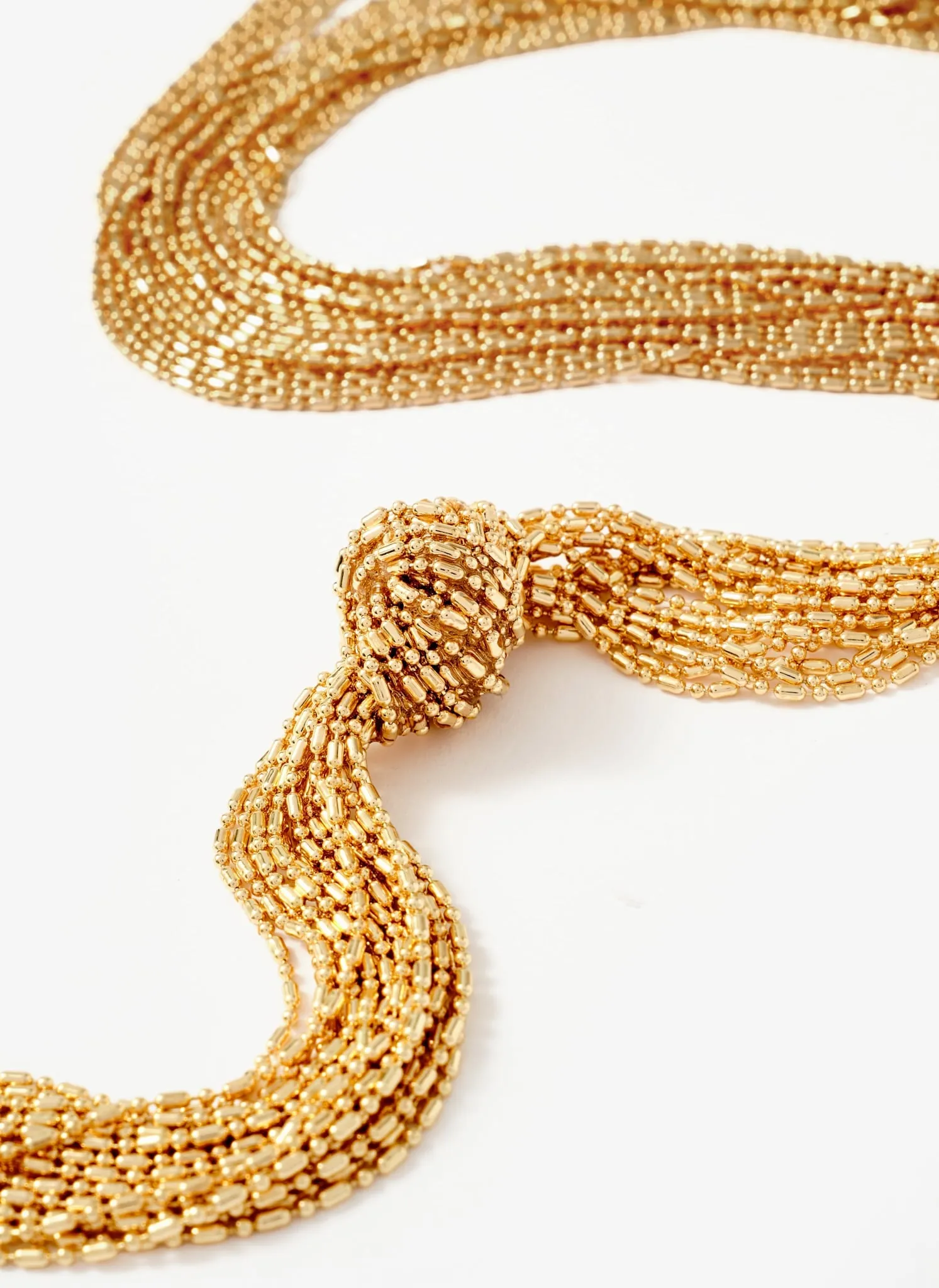 Gold Tone Long Fringe Knotted Pendant sold by Mint Velvet product image thumbnail 3