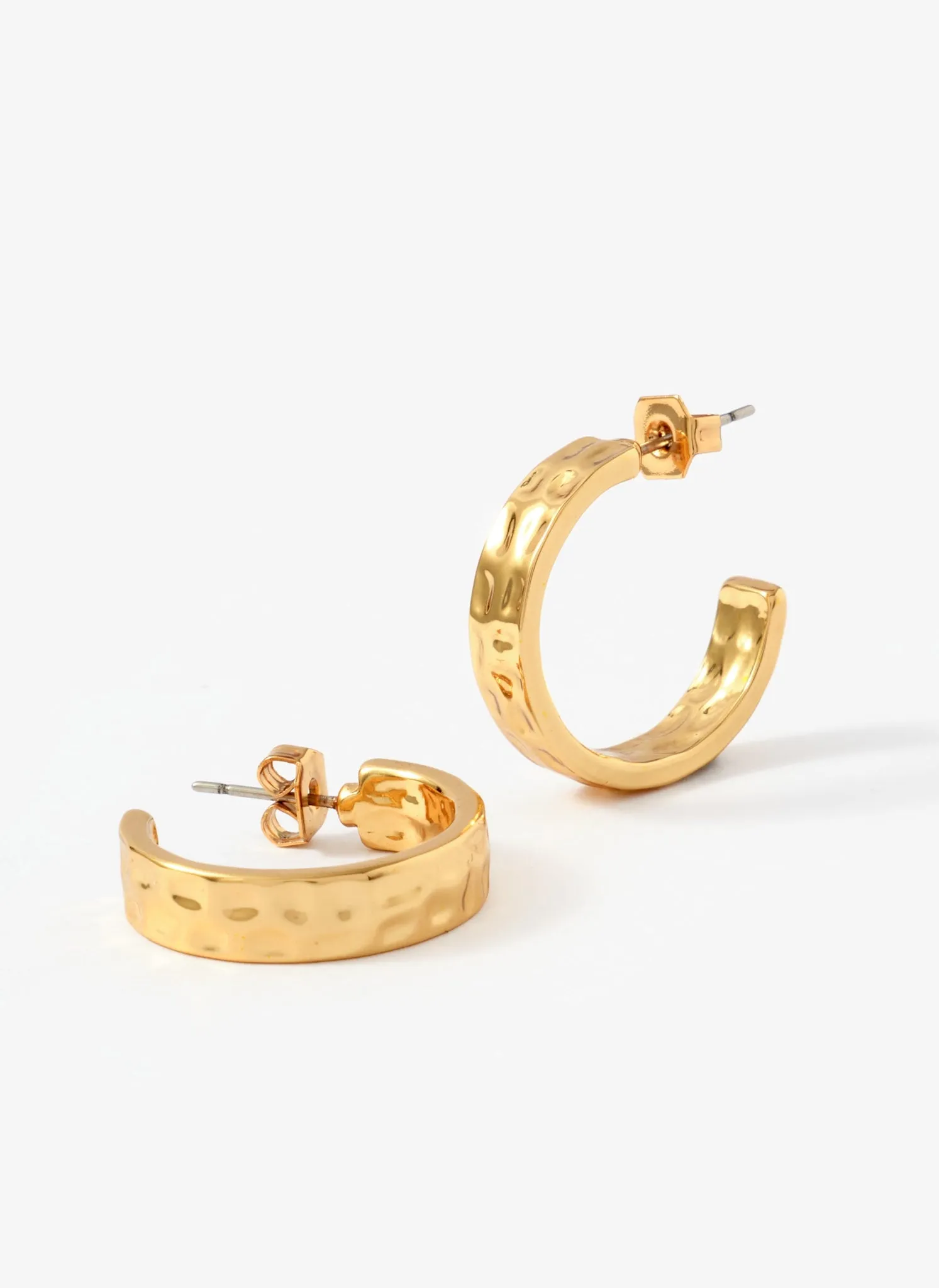 Gold Tone Textured Hoops sold by Mint Velvet product image thumbnail 2