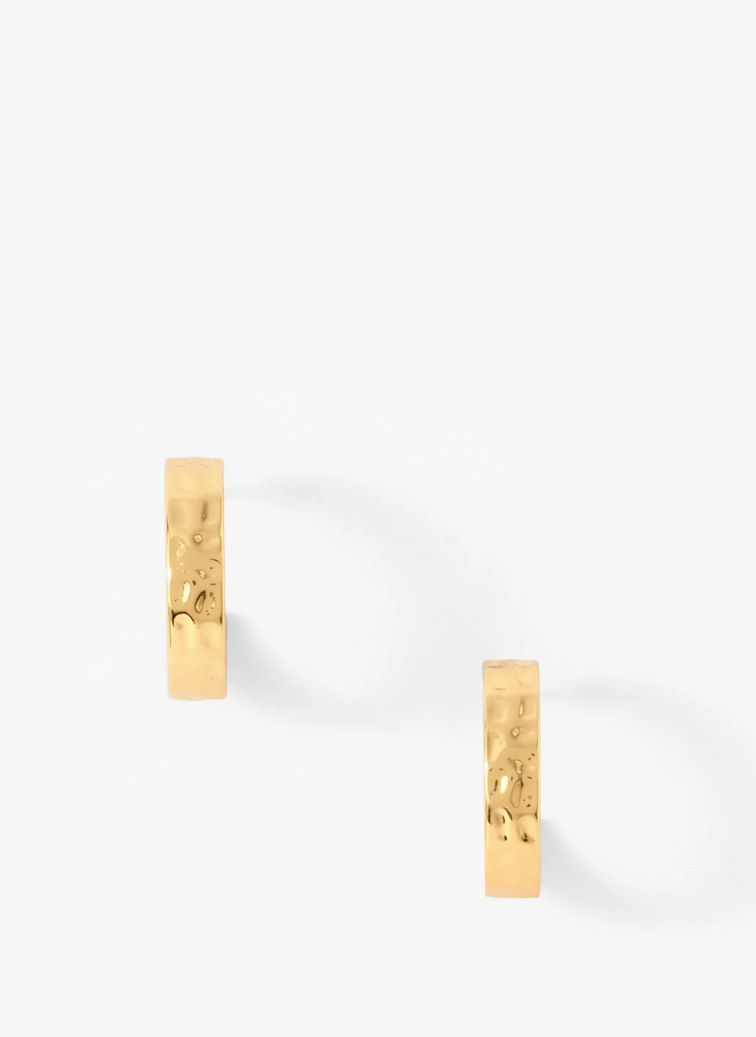 Gold Tone Textured Hoops sold by Mint Velvet