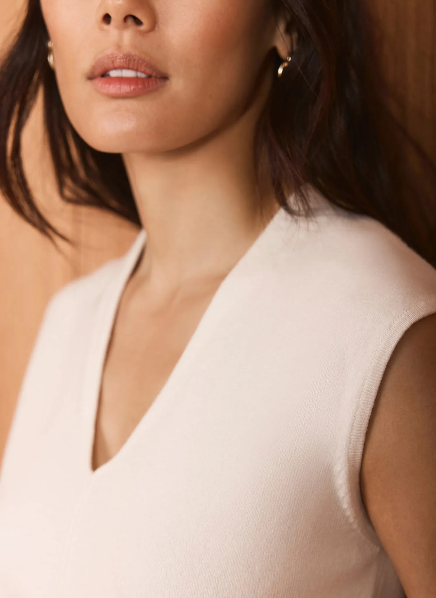 Cream Wool Blend Sleeveless Knit Top sold by Mint Velvet product image thumbnail 5