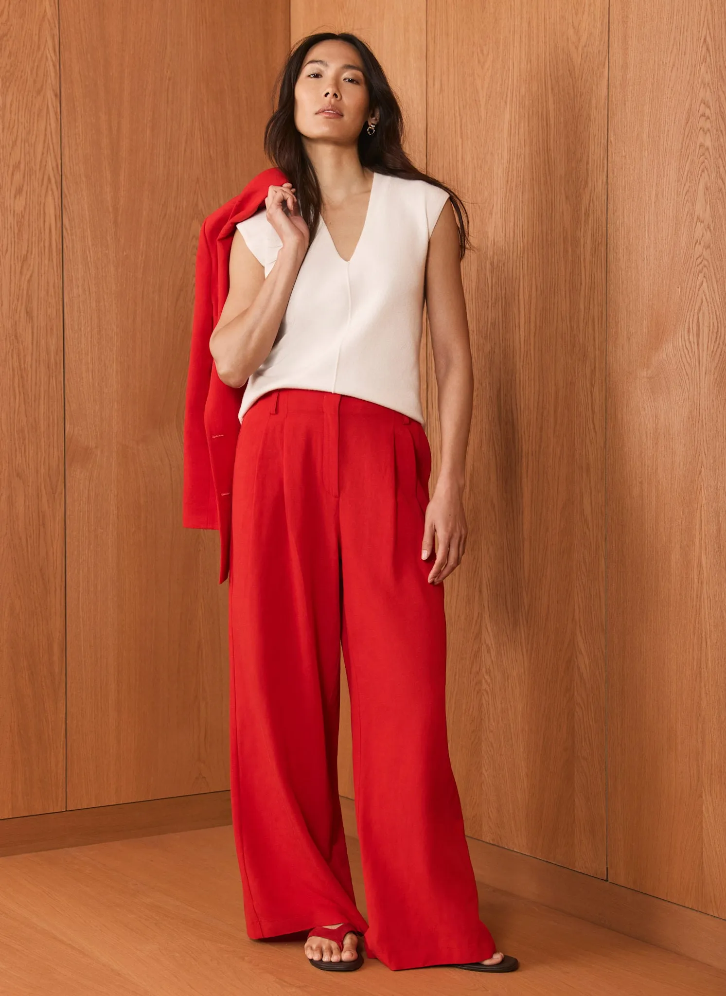 Cream Wool Blend Sleeveless Knit Top sold by Mint Velvet product image thumbnail 3