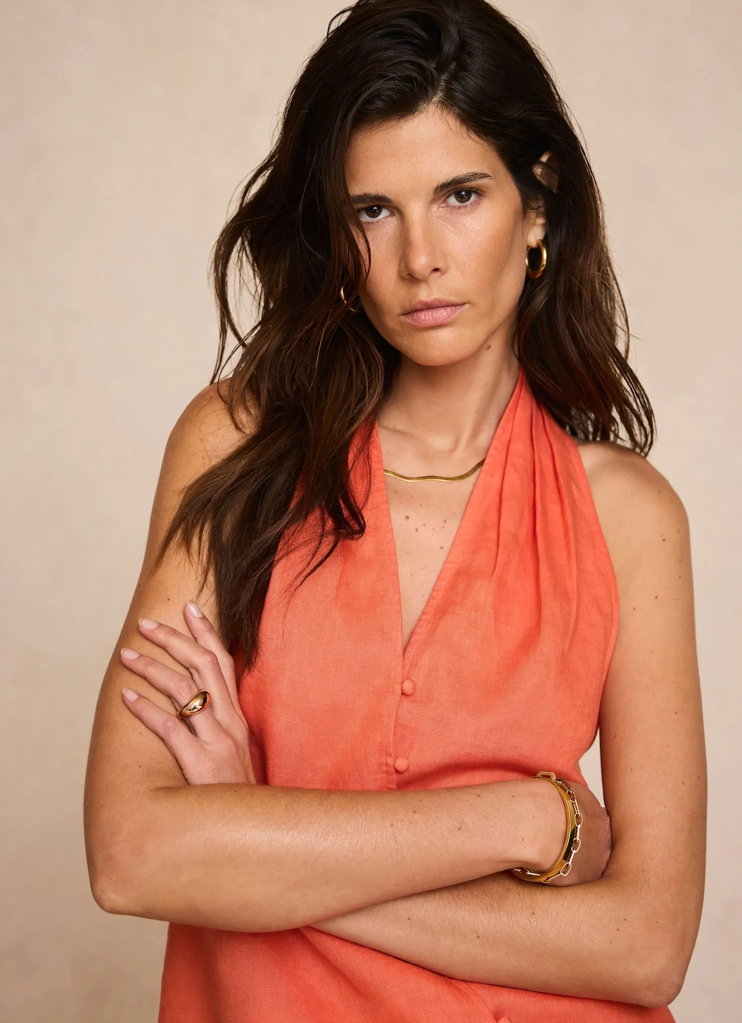Orange Linen Halter Top sold by Mint Velvet product image thumbnail 4