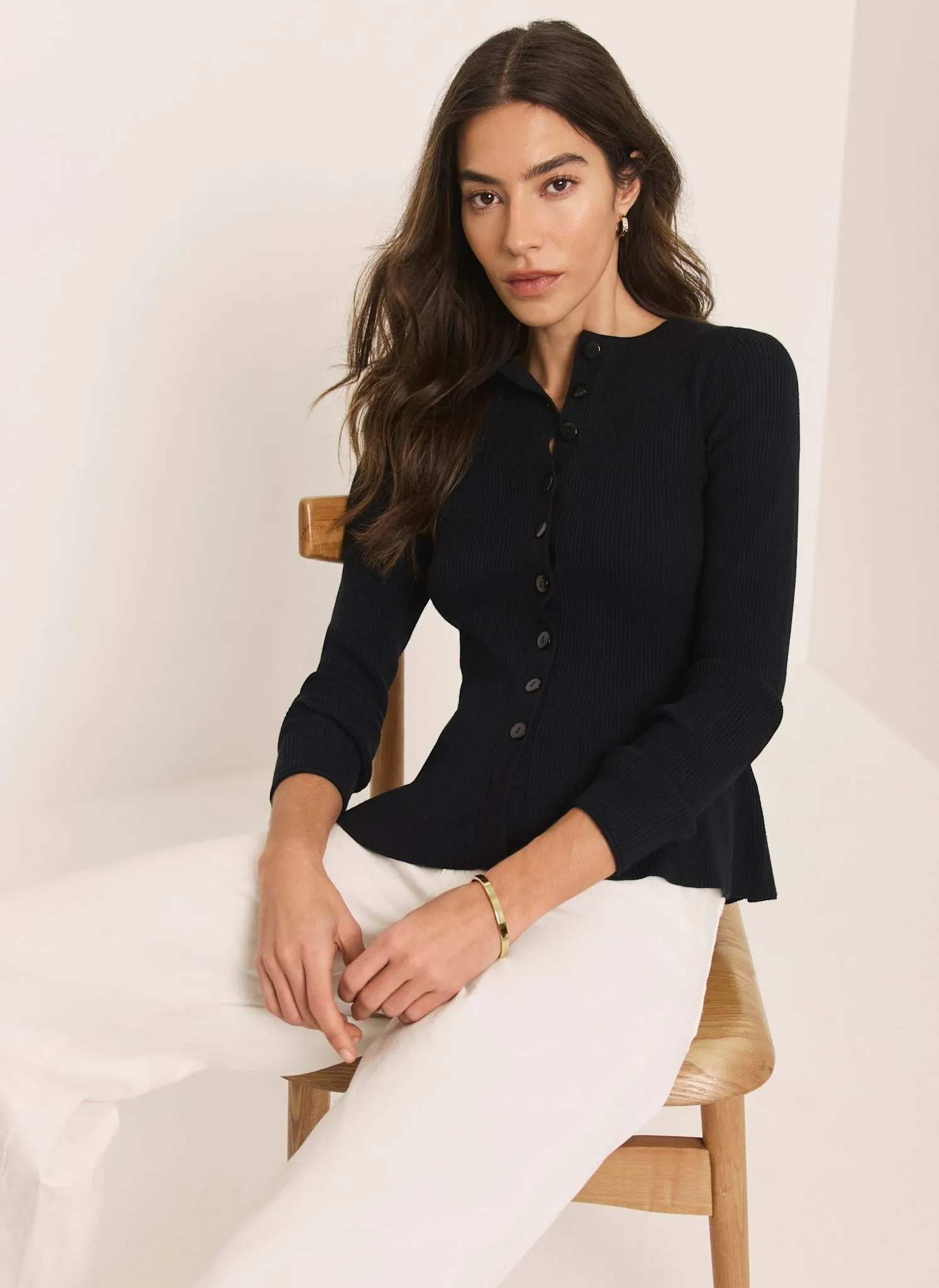 Navy Peplum Knit Cardigan sold by Mint Velvet product image thumbnail 2