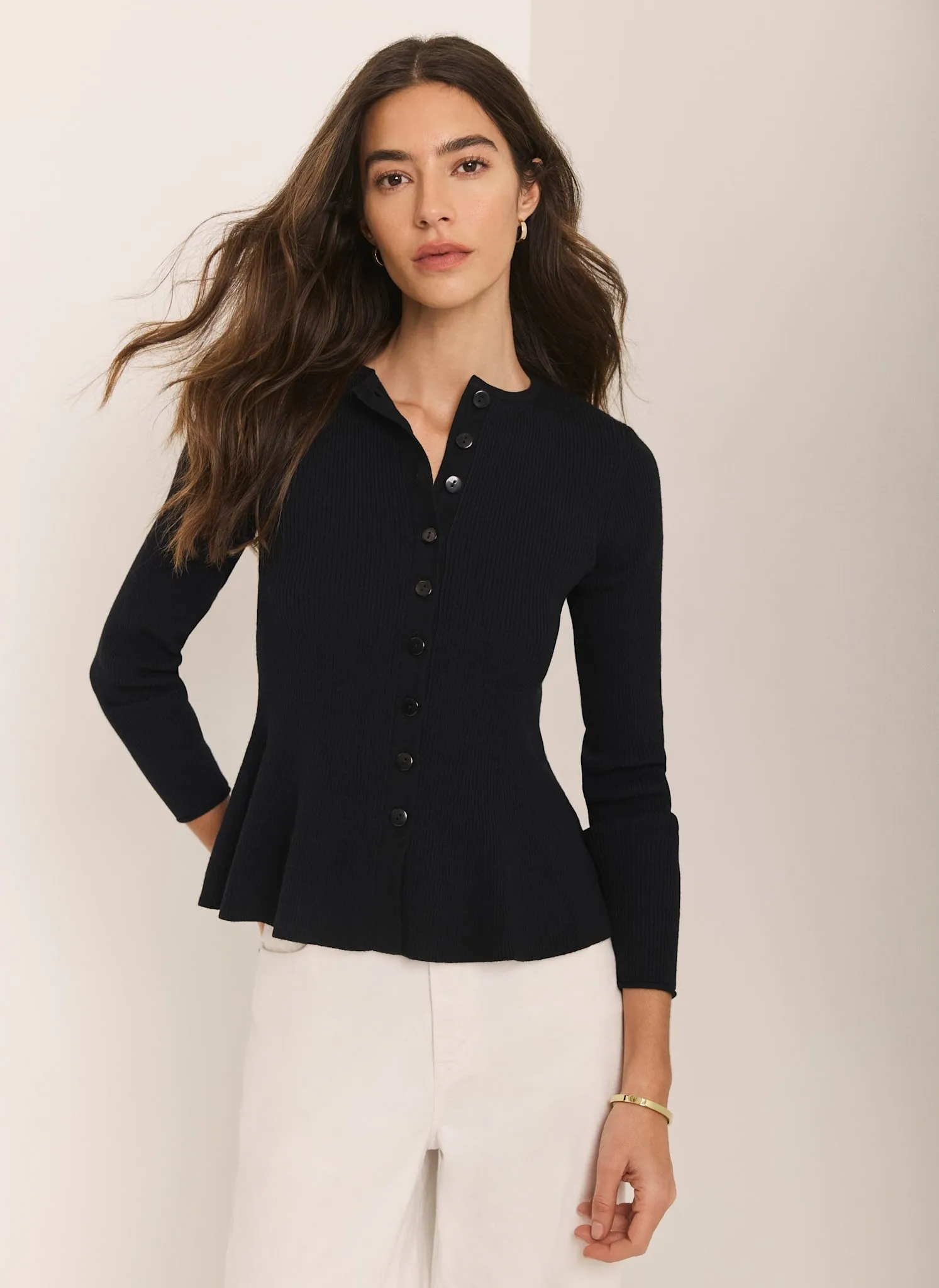 Navy Peplum Knit Cardigan sold by Mint Velvet product image thumbnail 3