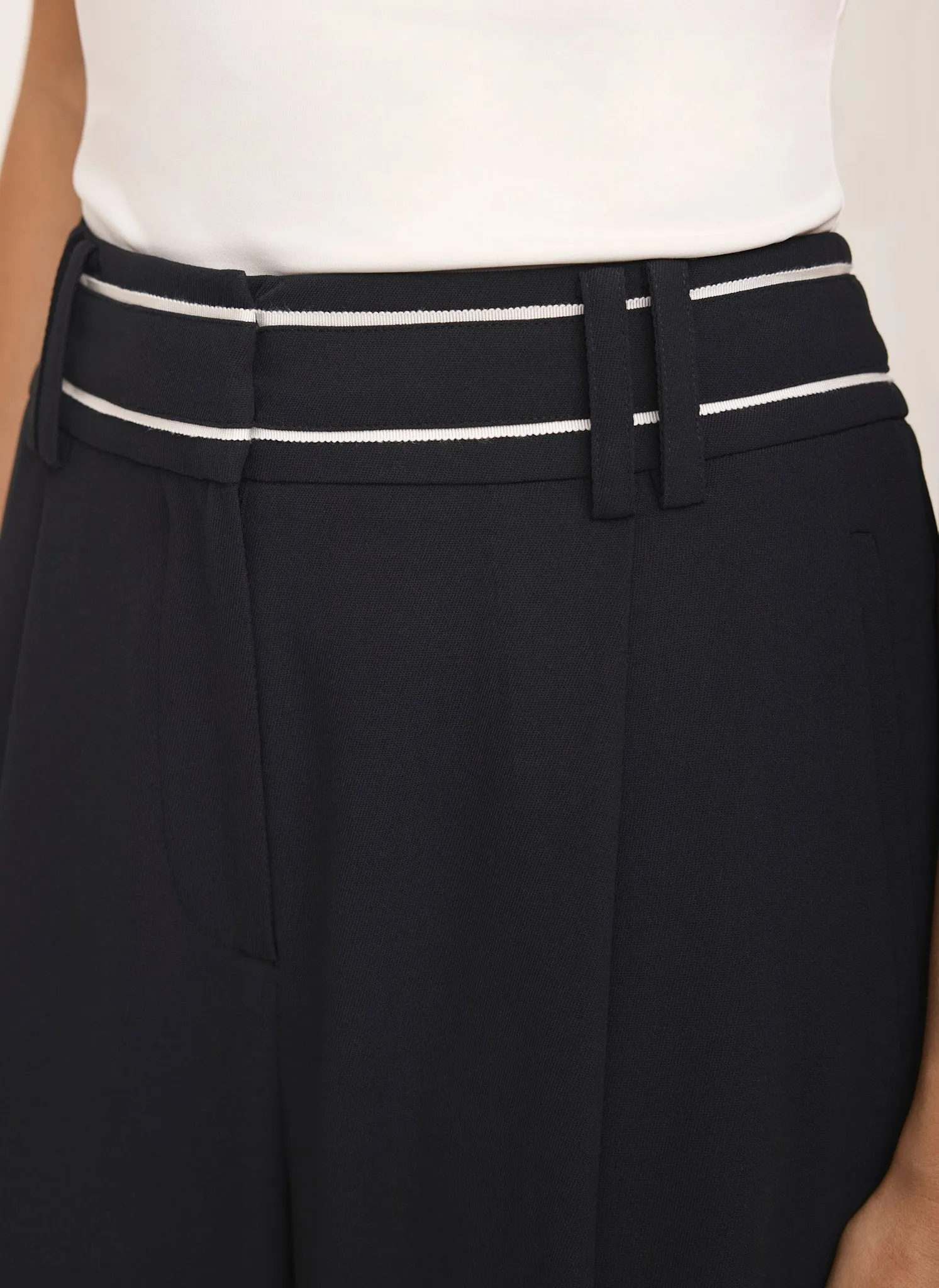 Black Waist Detail Wide Trousers sold by Mint Velvet product image thumbnail 4