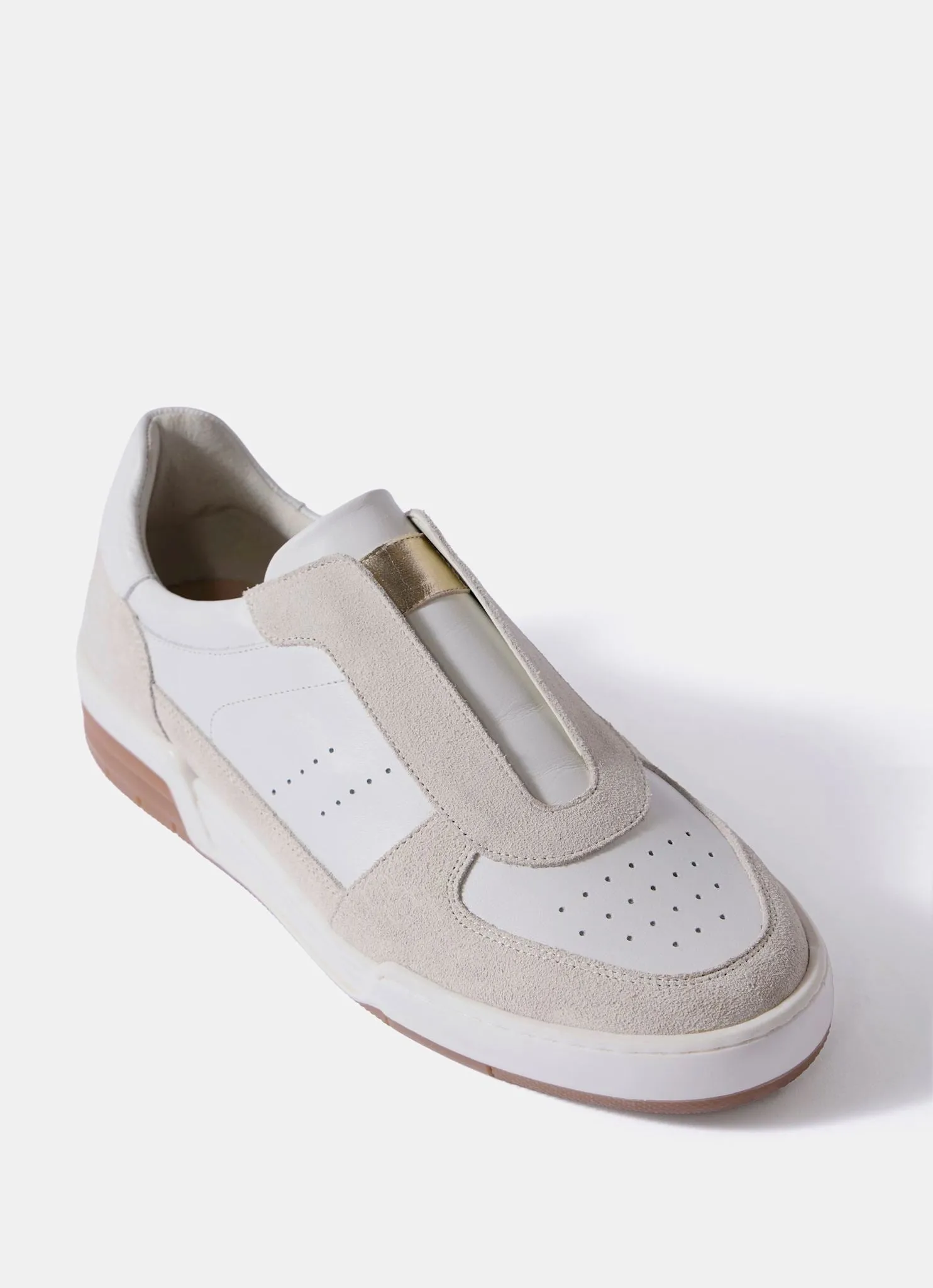 Rylie White Suede Slip On Trainers sold by Mint Velvet product image thumbnail 5