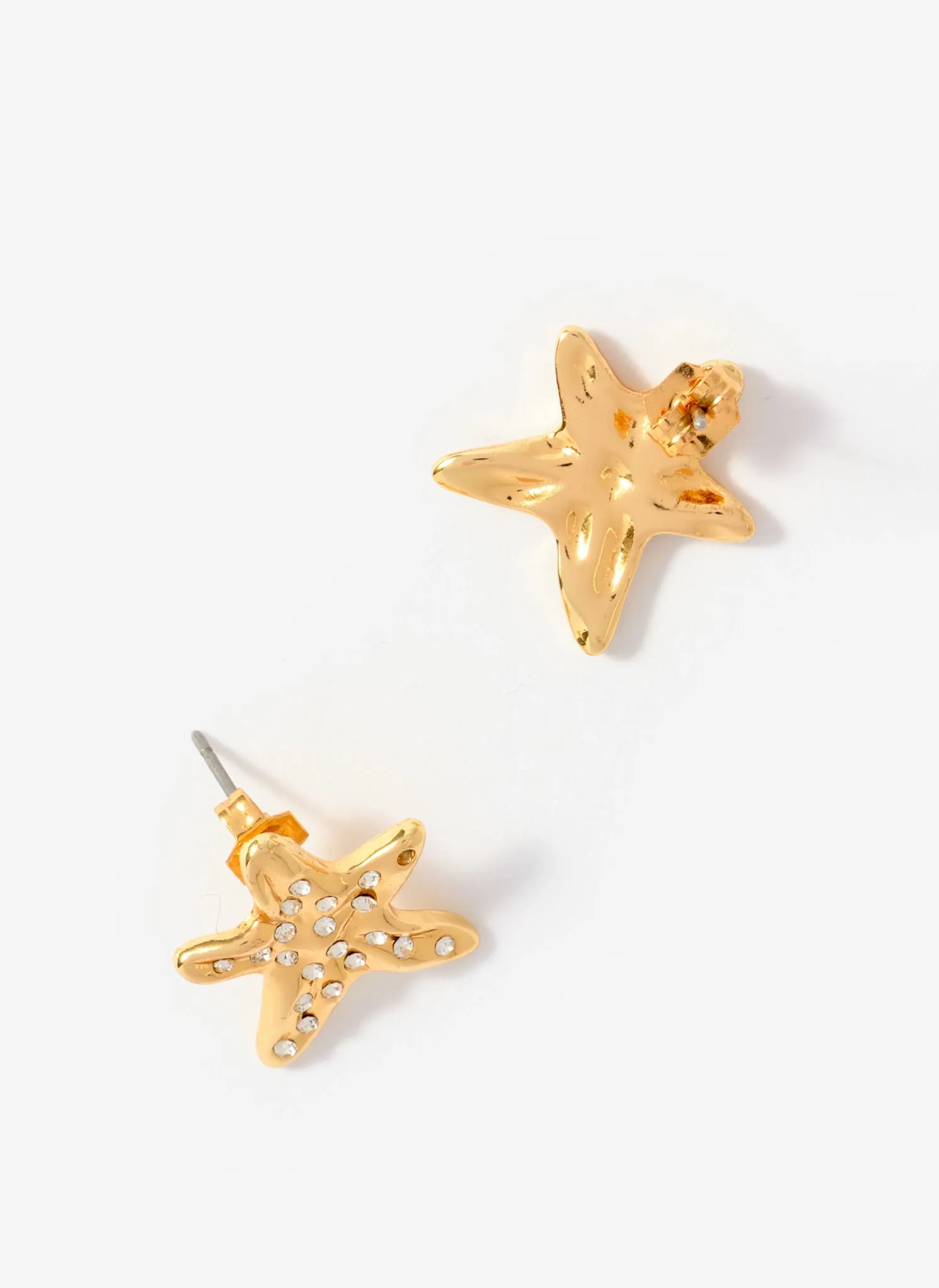Gold Tone Mini Starfish Stud Earrings sold by Mint Velvet product image thumbnail 2