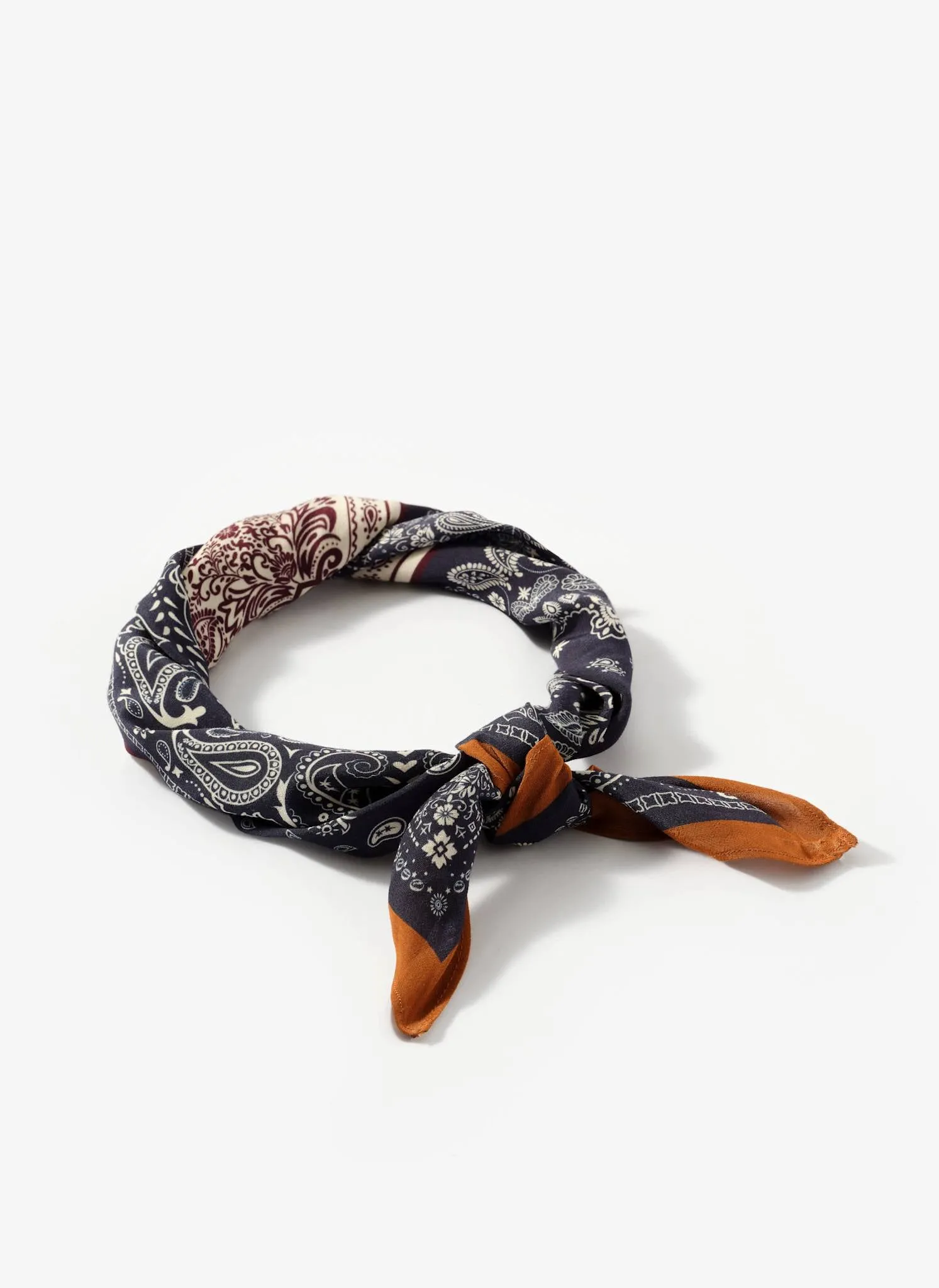 Navy Paisley Print Scarf sold by Mint Velvet product image thumbnail 3