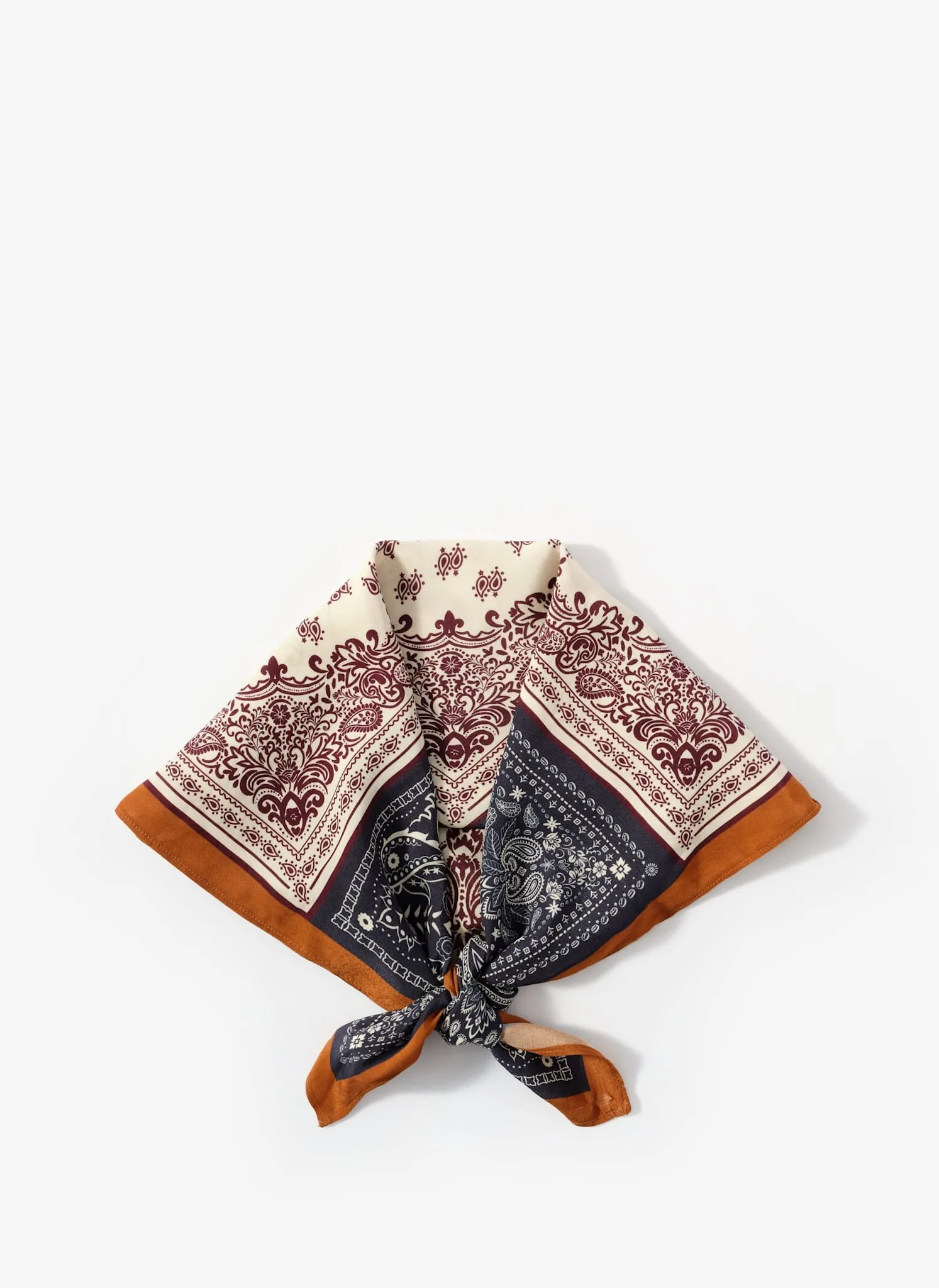 Navy Paisley Print Scarf sold by Mint Velvet