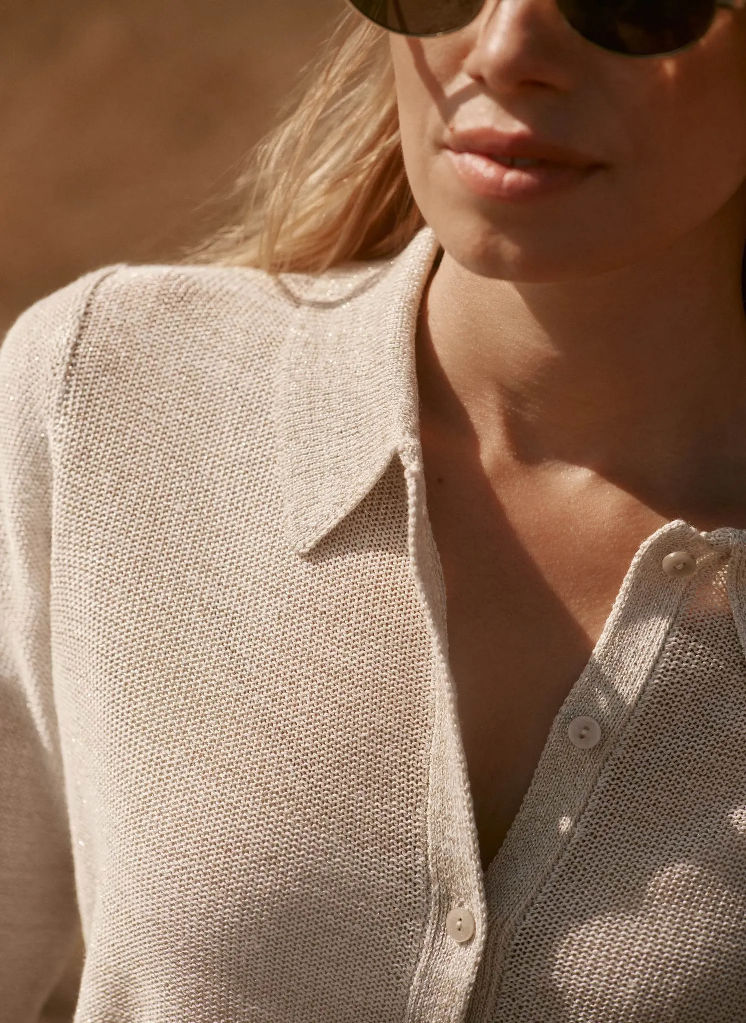 Neutral Metallic Knit Top sold by Mint Velvet product image thumbnail 5