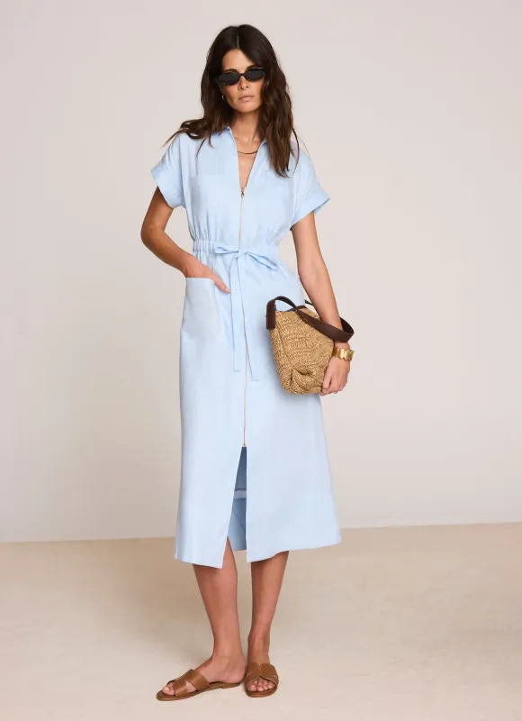 Blue Linen Midi Shirt Dress sold by Mint Velvet