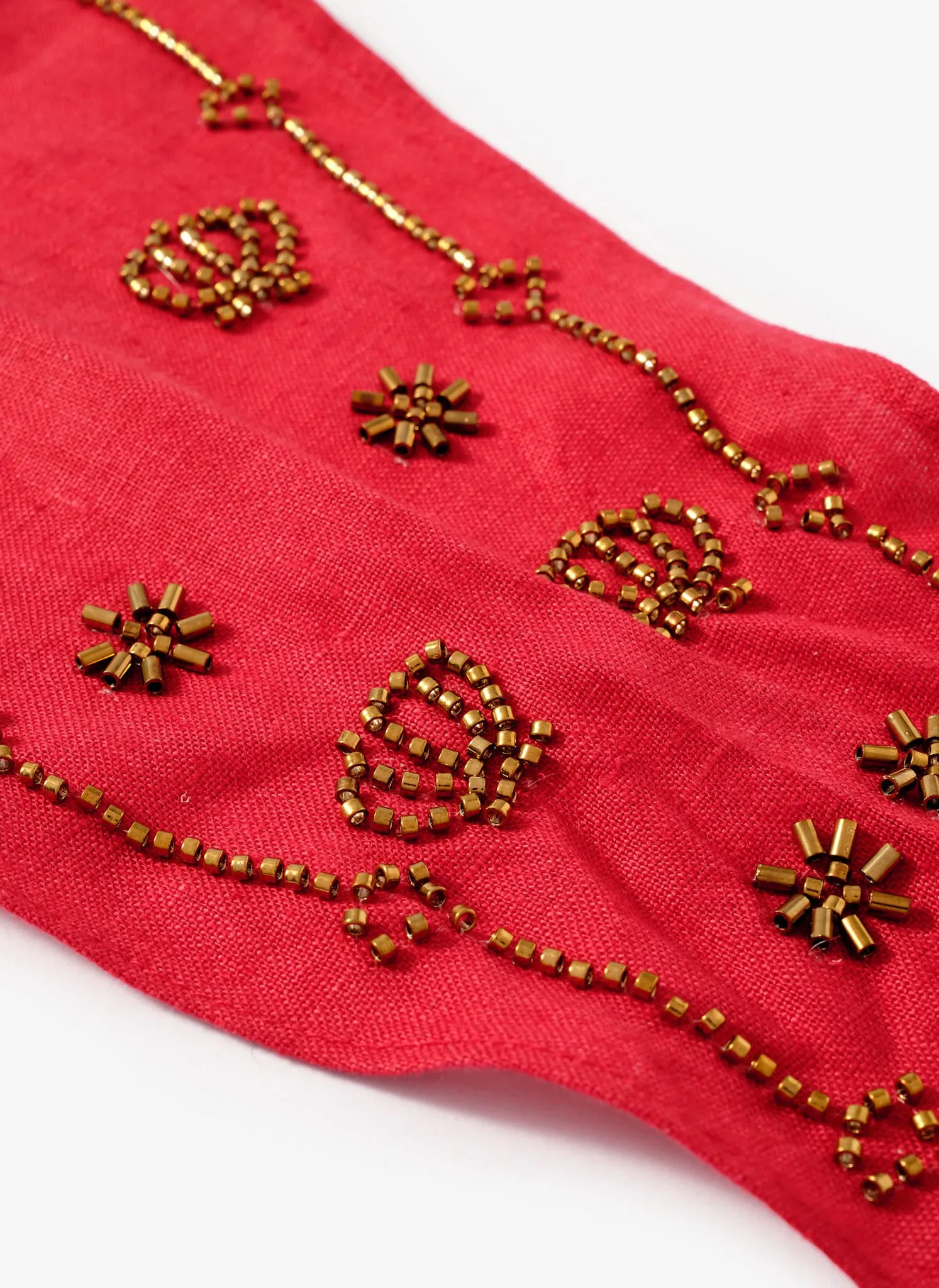 Red Linen Embellished Neck Scarf sold by Mint Velvet product image thumbnail 4