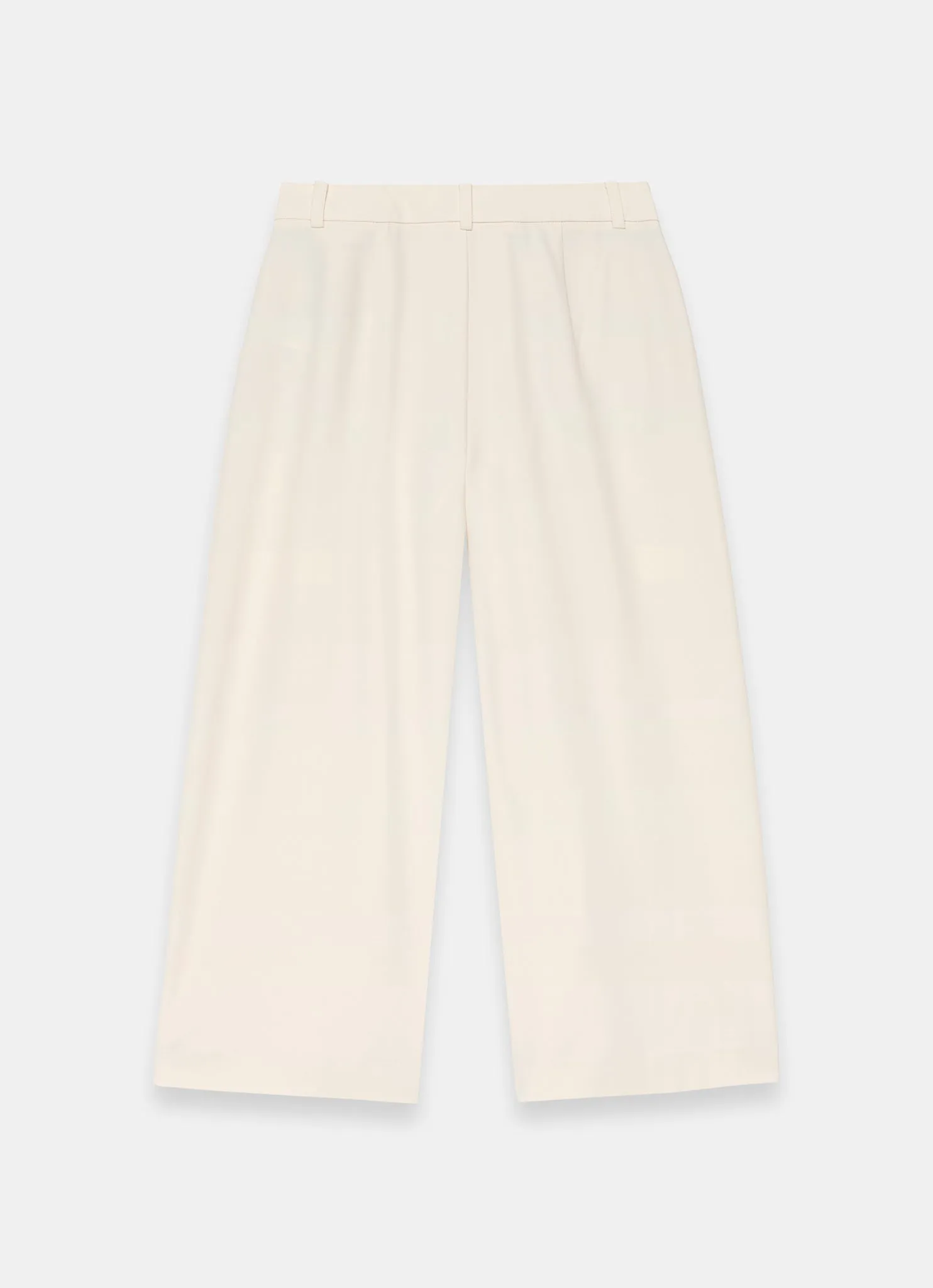 Cream Pleated Cropped Wide Trousers sold by Mint Velvet product image thumbnail 4