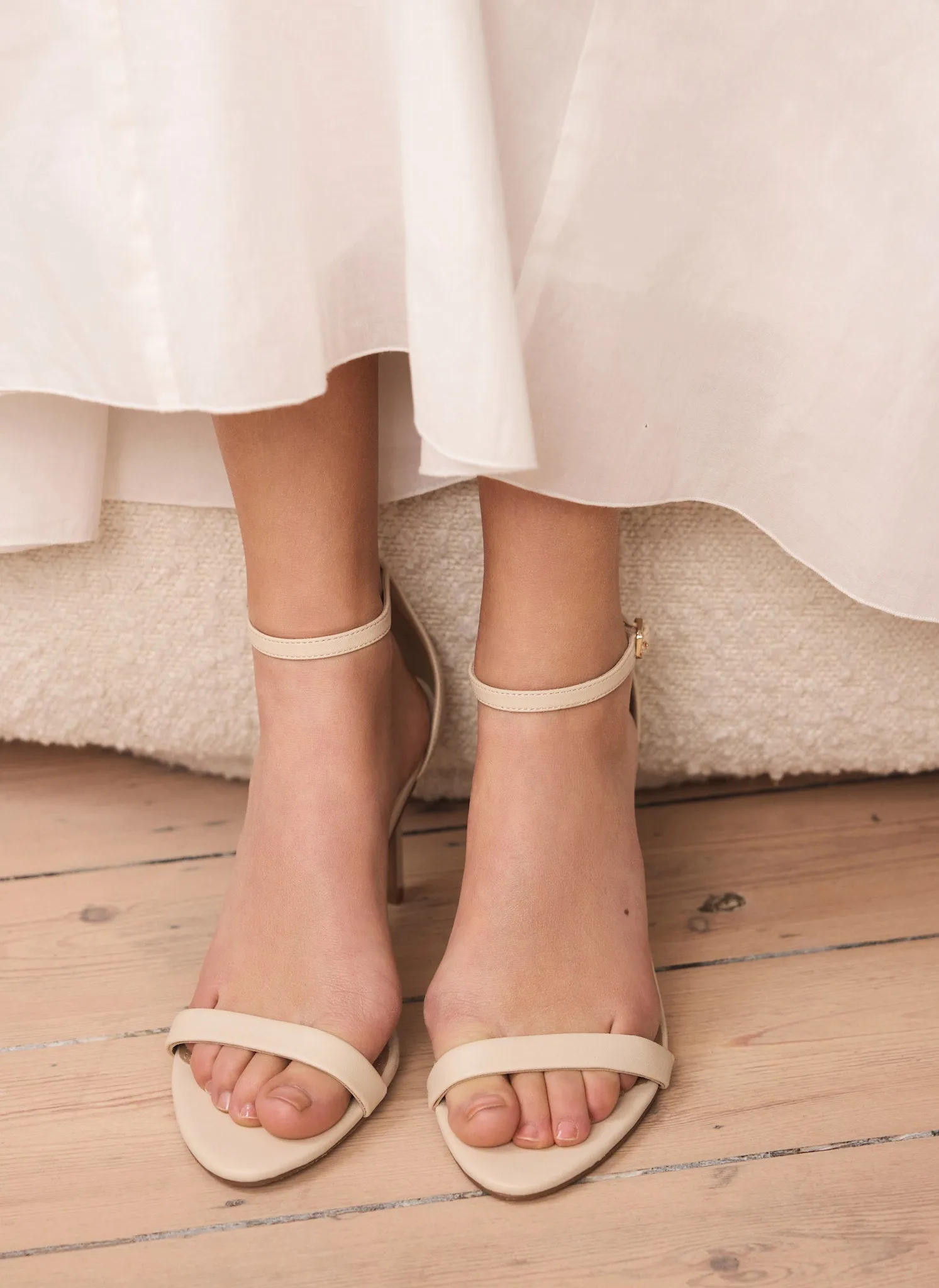 Skye Cream Leather Strappy High Heels sold by Mint Velvet product image thumbnail 2