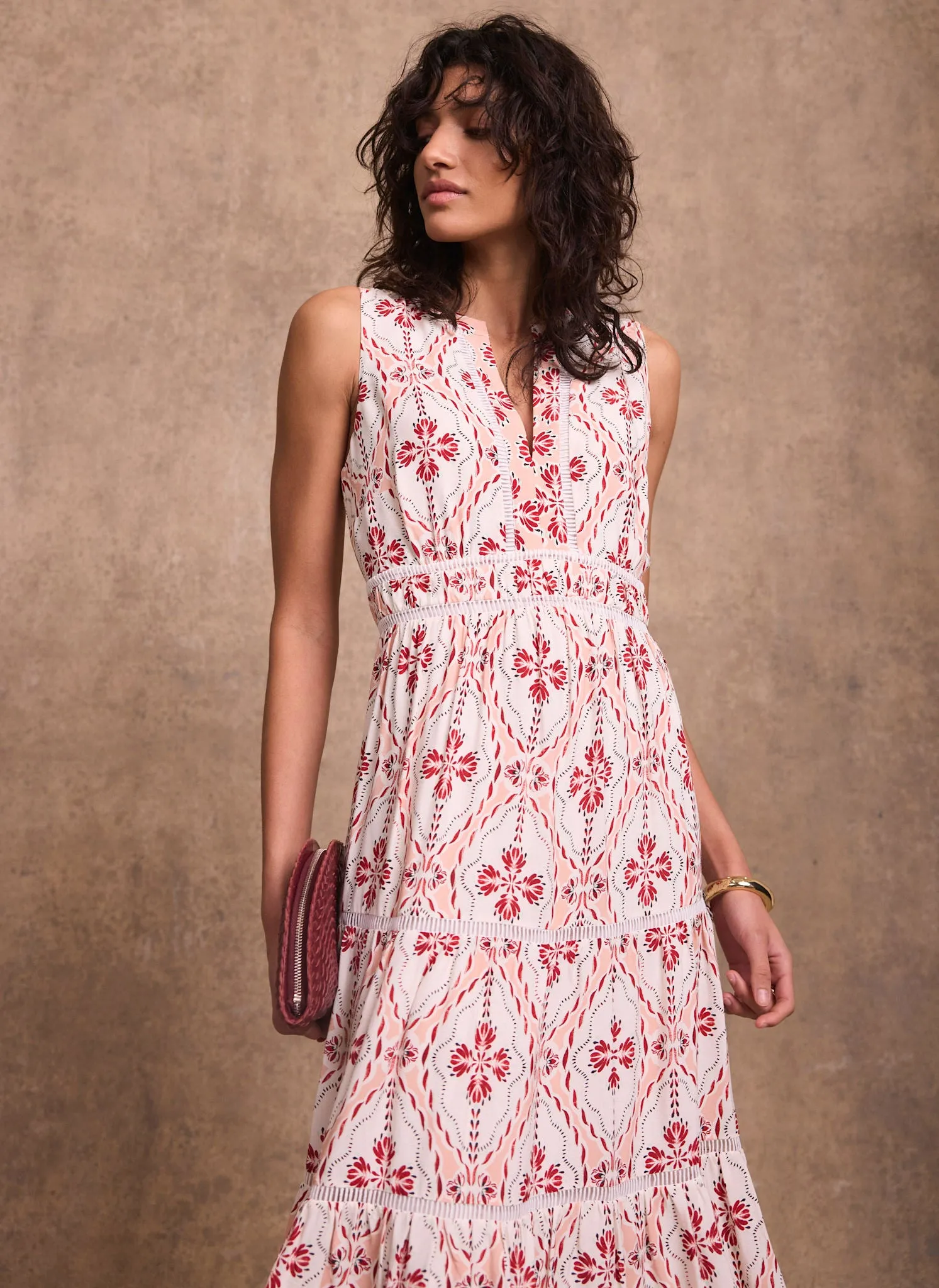 Pink Geo Print Maxi Dress sold by Mint Velvet product image thumbnail 5