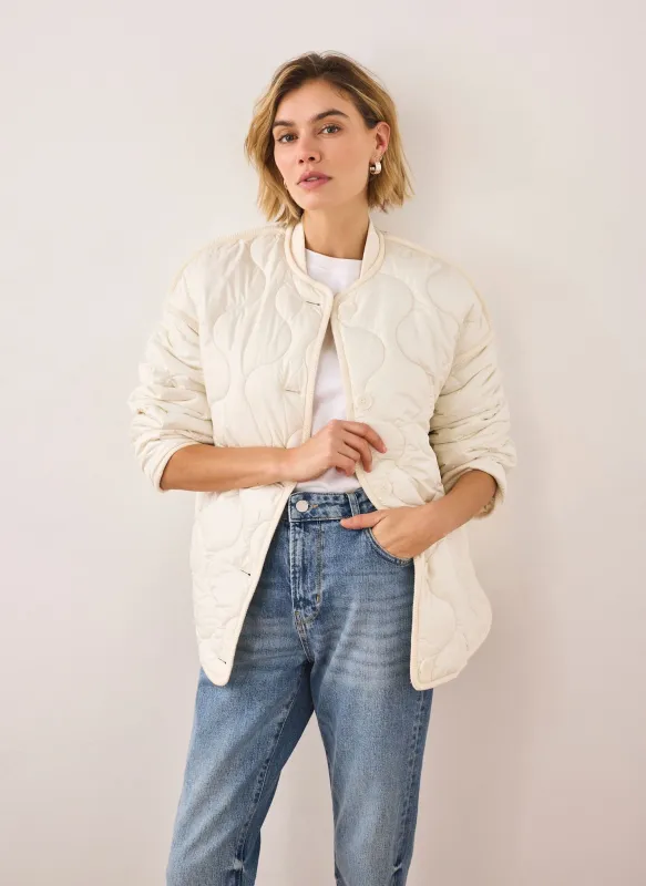 Cream Quilted Coat sold by Mint Velvet