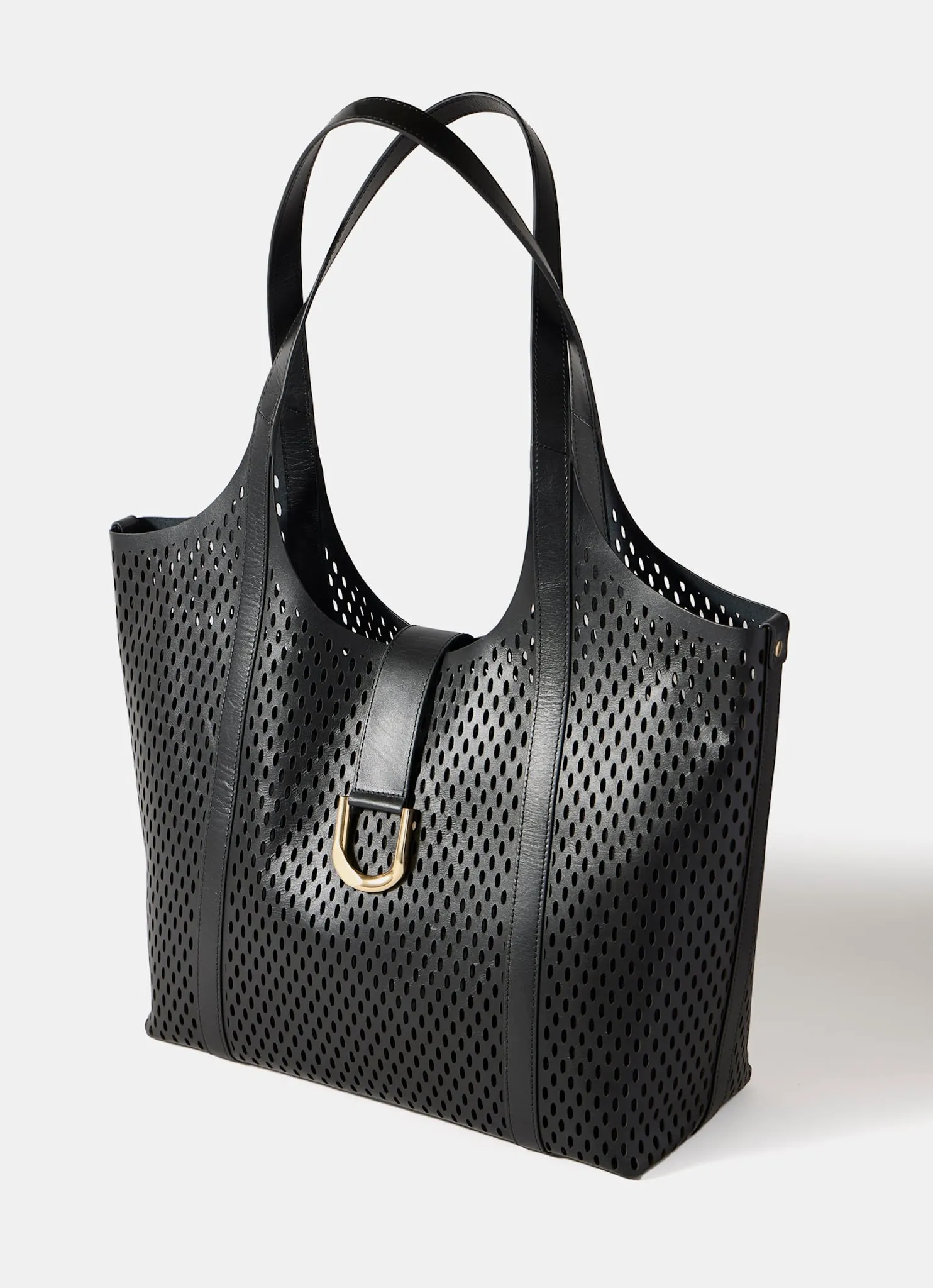 Harlow Black Leather Tote Bag sold by Mint Velvet product image thumbnail 3