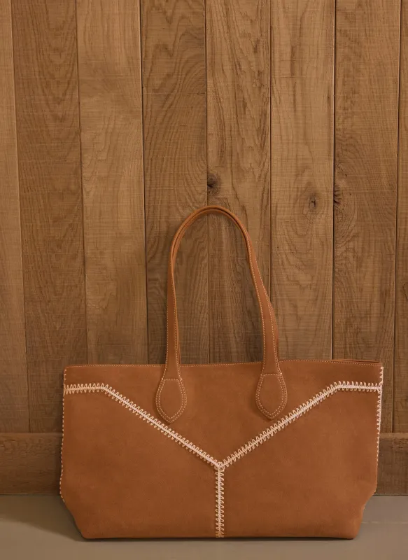 Tula Tan Suede Tote Bag sold by Mint Velvet
