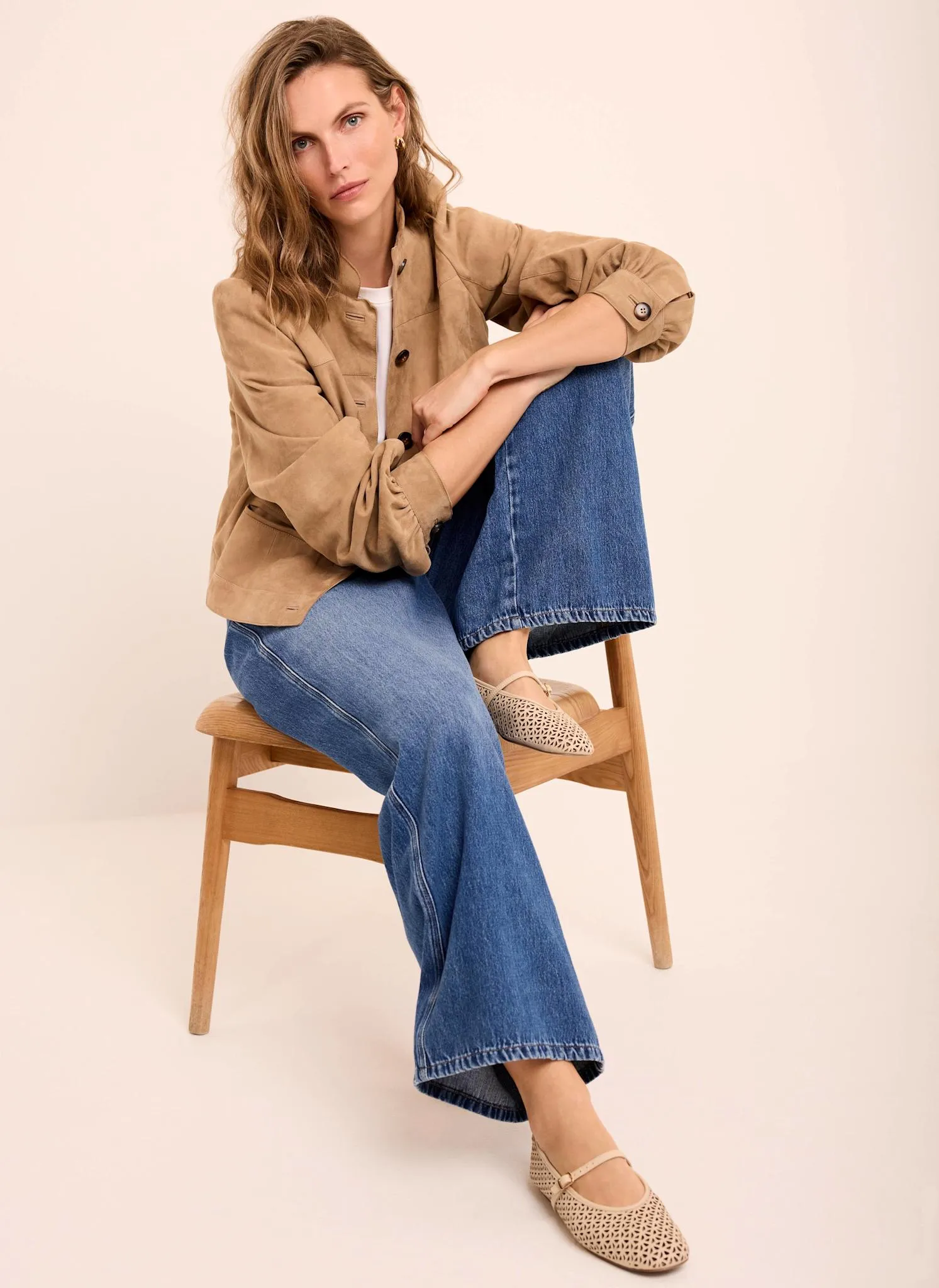 Mid Indigo Tie Waist Wide Leg Jeans sold by Mint Velvet product image thumbnail 5