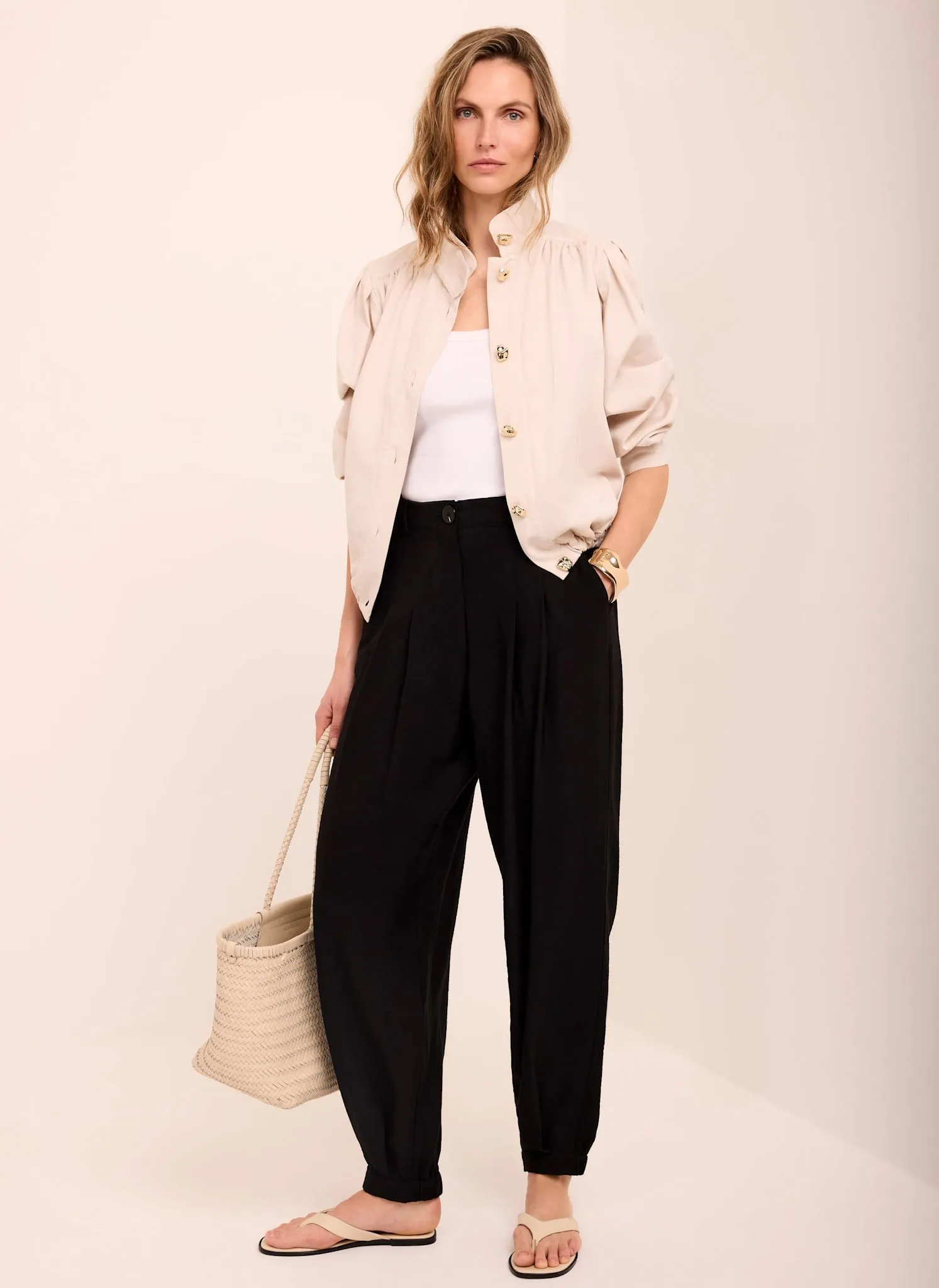 Neutral Cotton Blend Jacket sold by Mint Velvet product image thumbnail 2