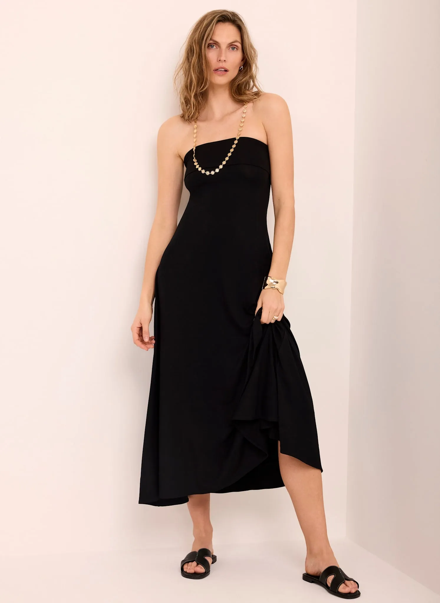 Black Jersey Bandeau Maxi Dress sold by Mint Velvet product image thumbnail 2