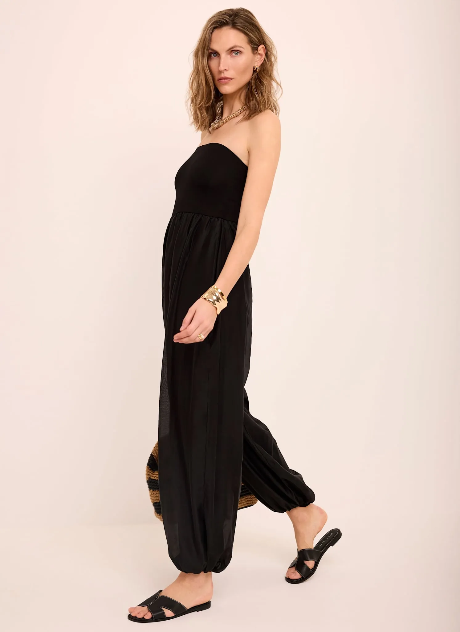 Black Jersey Bandeau Jumpsuit sold by Mint Velvet product image thumbnail 5