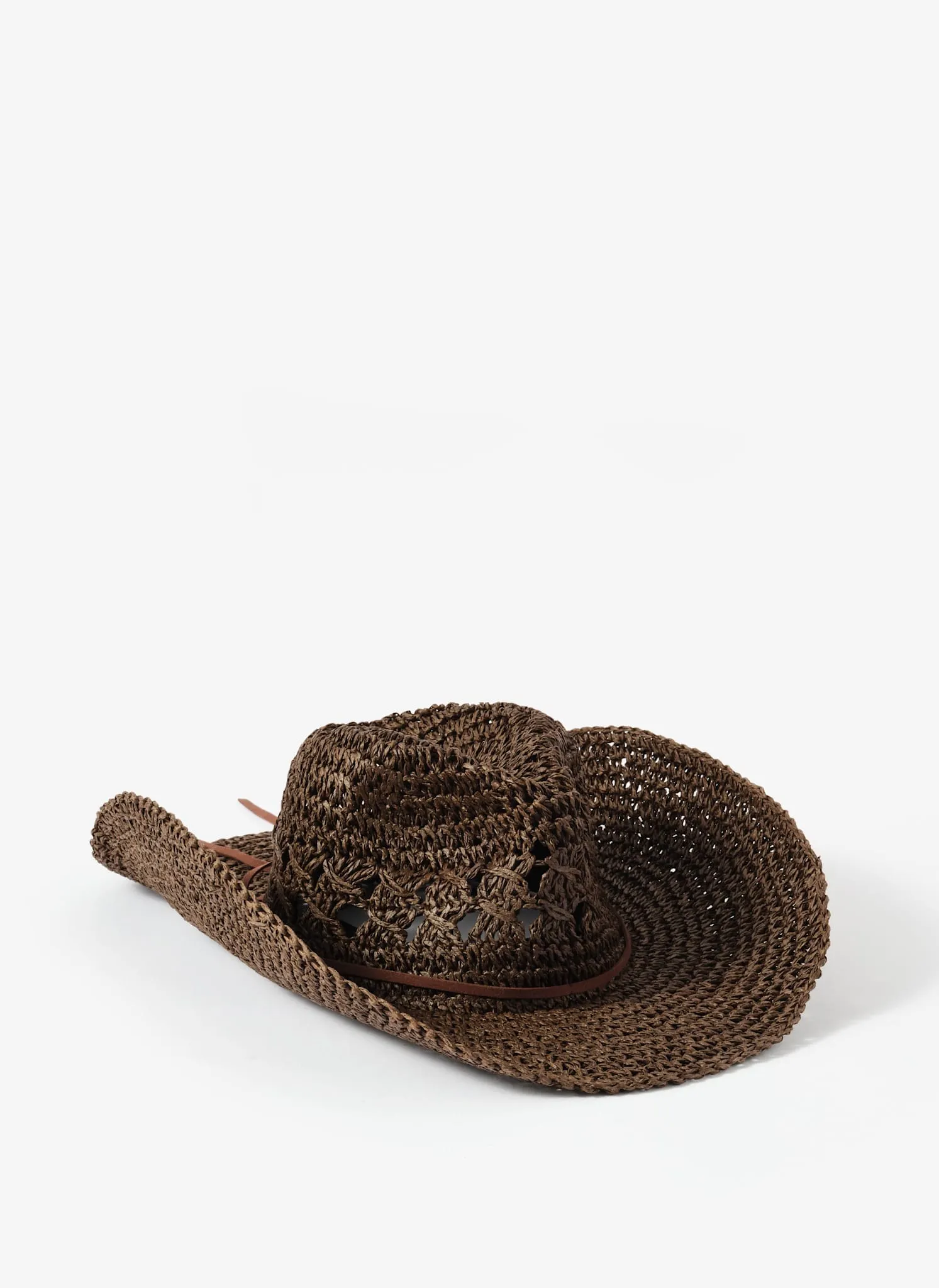 Brown Woven Cowboy Hat sold by Mint Velvet product image thumbnail 5