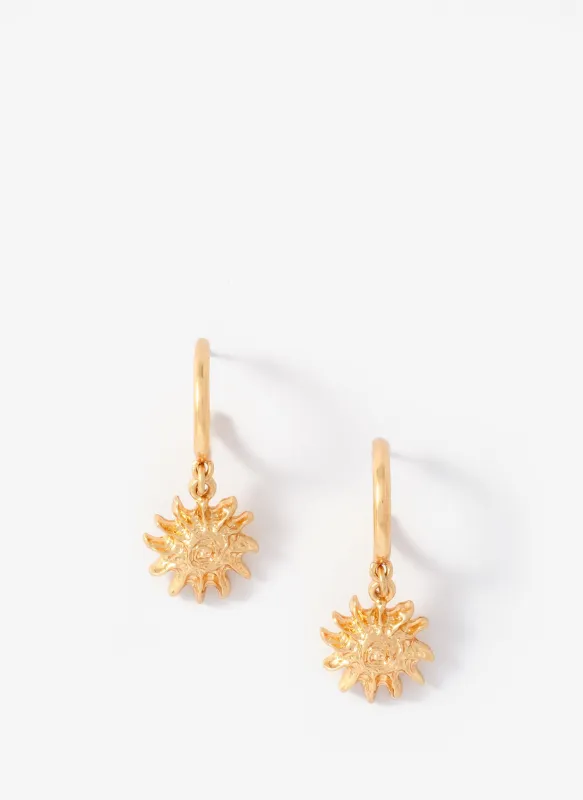 Gold Tone Mini Sun Earrings sold by Mint Velvet