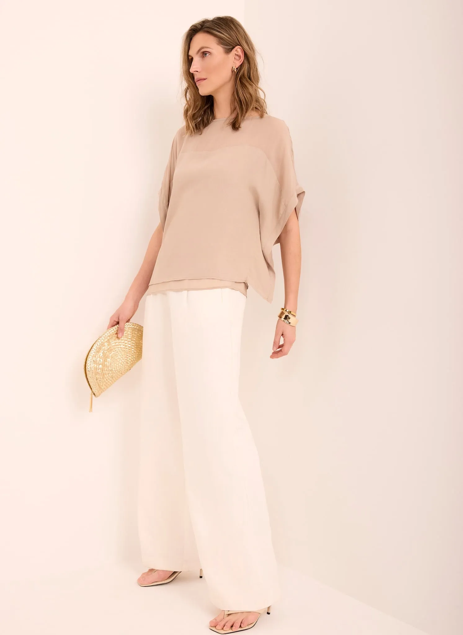 Neutral Sheer Panel Top sold by Mint Velvet product image thumbnail 2