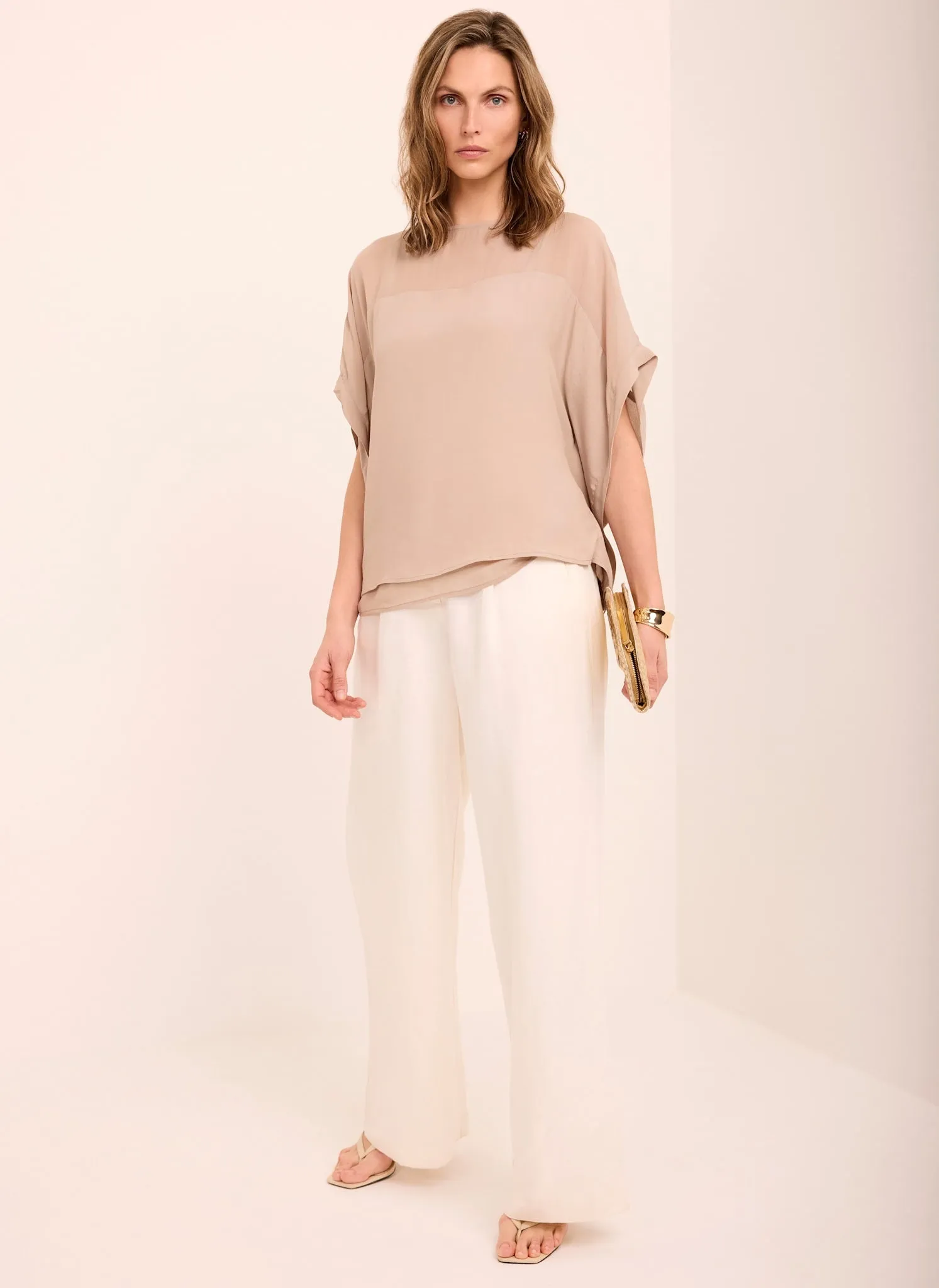 Neutral Sheer Panel Top sold by Mint Velvet product image thumbnail 5