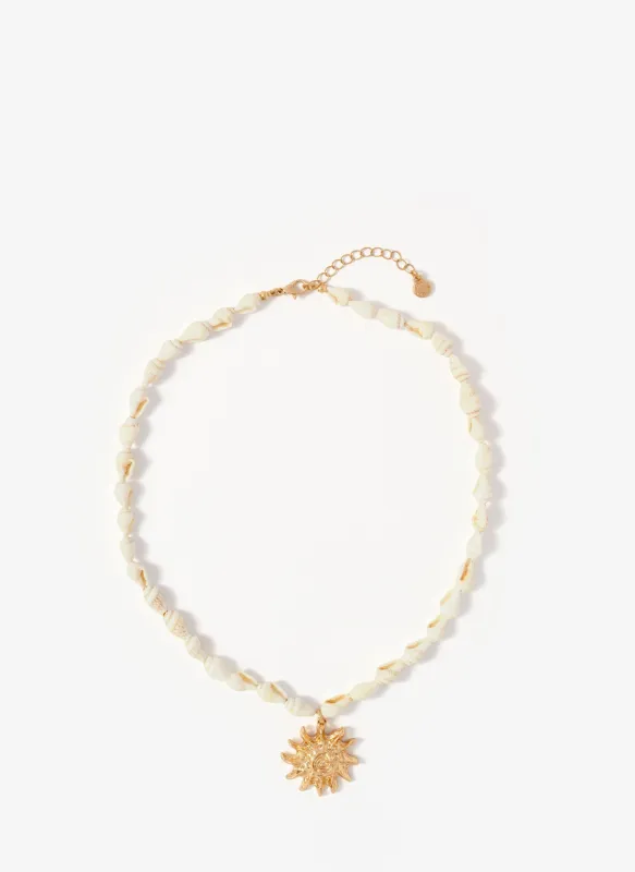 Shell Statement Sun Charm Necklace sold by Mint Velvet