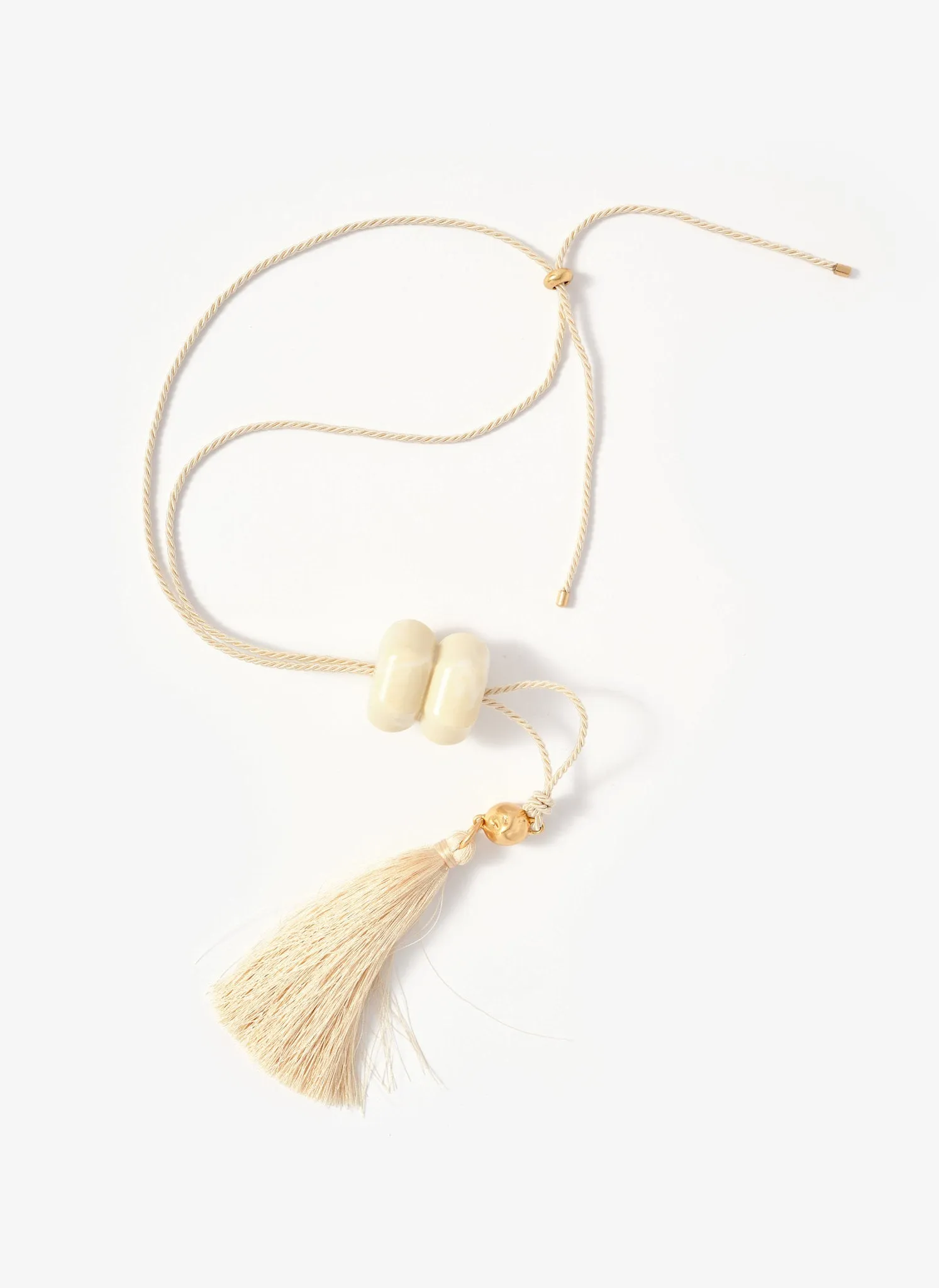 Cream Resin Tassel Pendant Necklace sold by Mint Velvet product image thumbnail 3