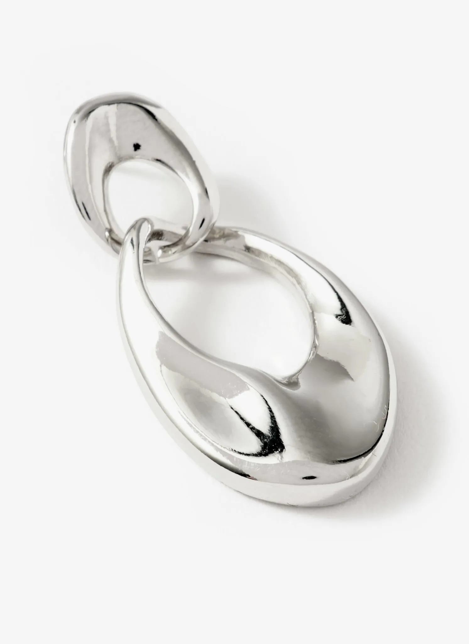 Silver Tone Hoop Link Earrings sold by Mint Velvet product image thumbnail 4