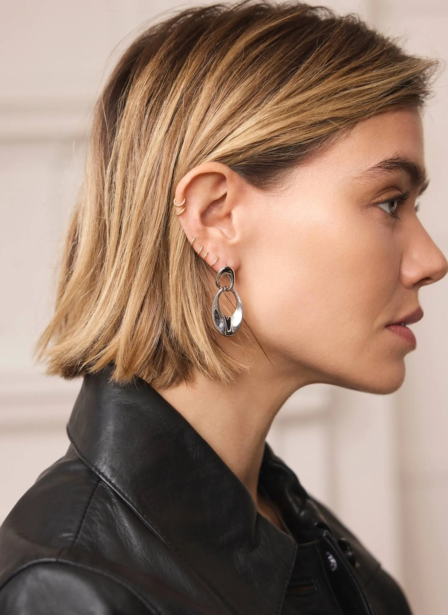 Silver Tone Hoop Link Earrings sold by Mint Velvet product image thumbnail 2