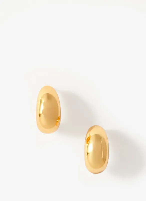 Gold Tone Mini Curve Earrings made by Mint Velvet