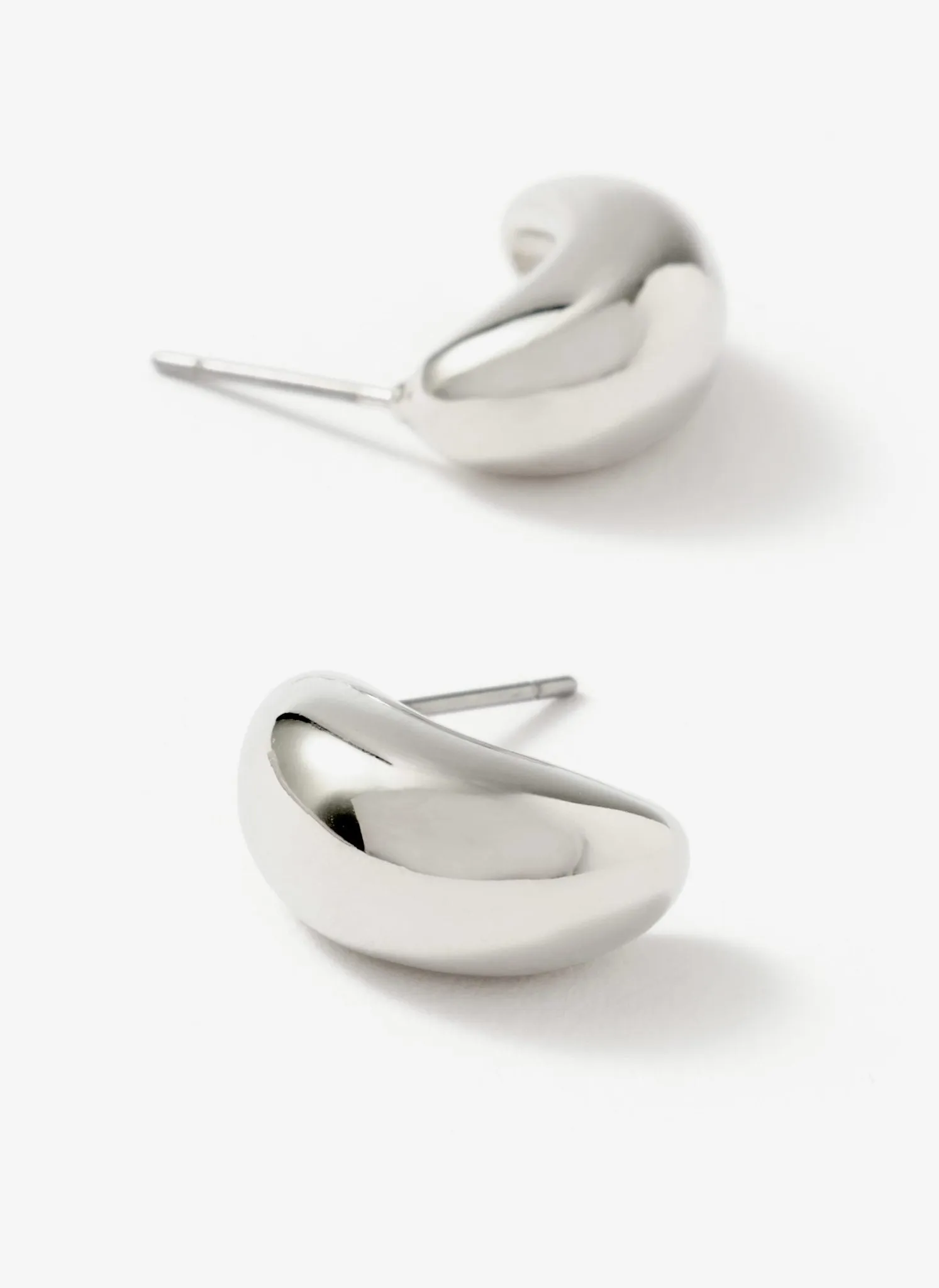 Silver Tone Mini Curve Earrings sold by Mint Velvet product image thumbnail 3