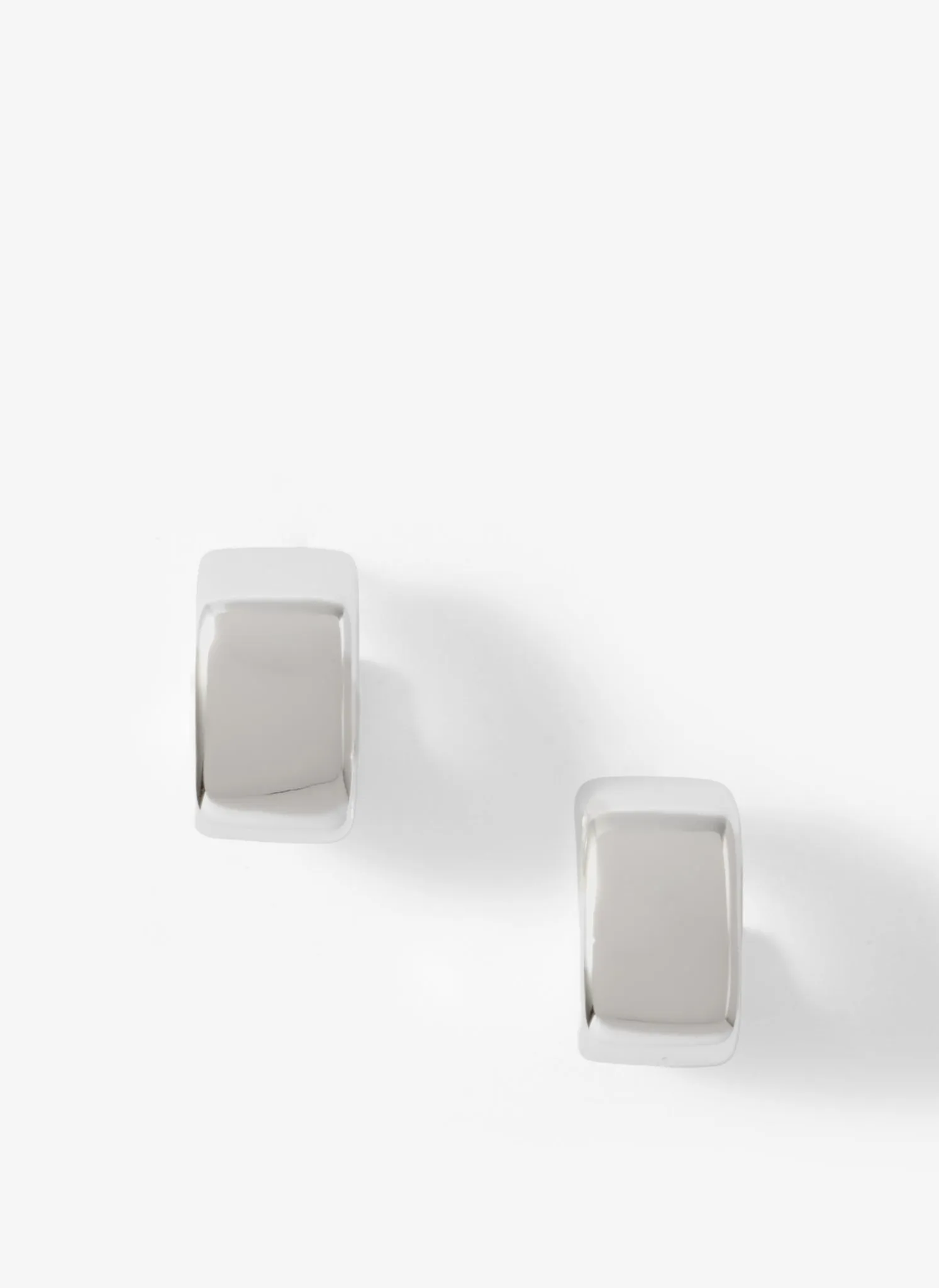 Silver Tone Mini Rounded Square Hoop Earrings sold by Mint Velvet product image thumbnail 2